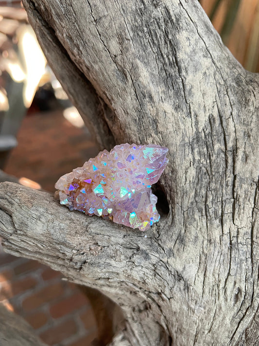 Rainbow Angel Aura Spirit Quartz Point Specimen31.9g From Mpumalanga South Africa Mineral Crystal