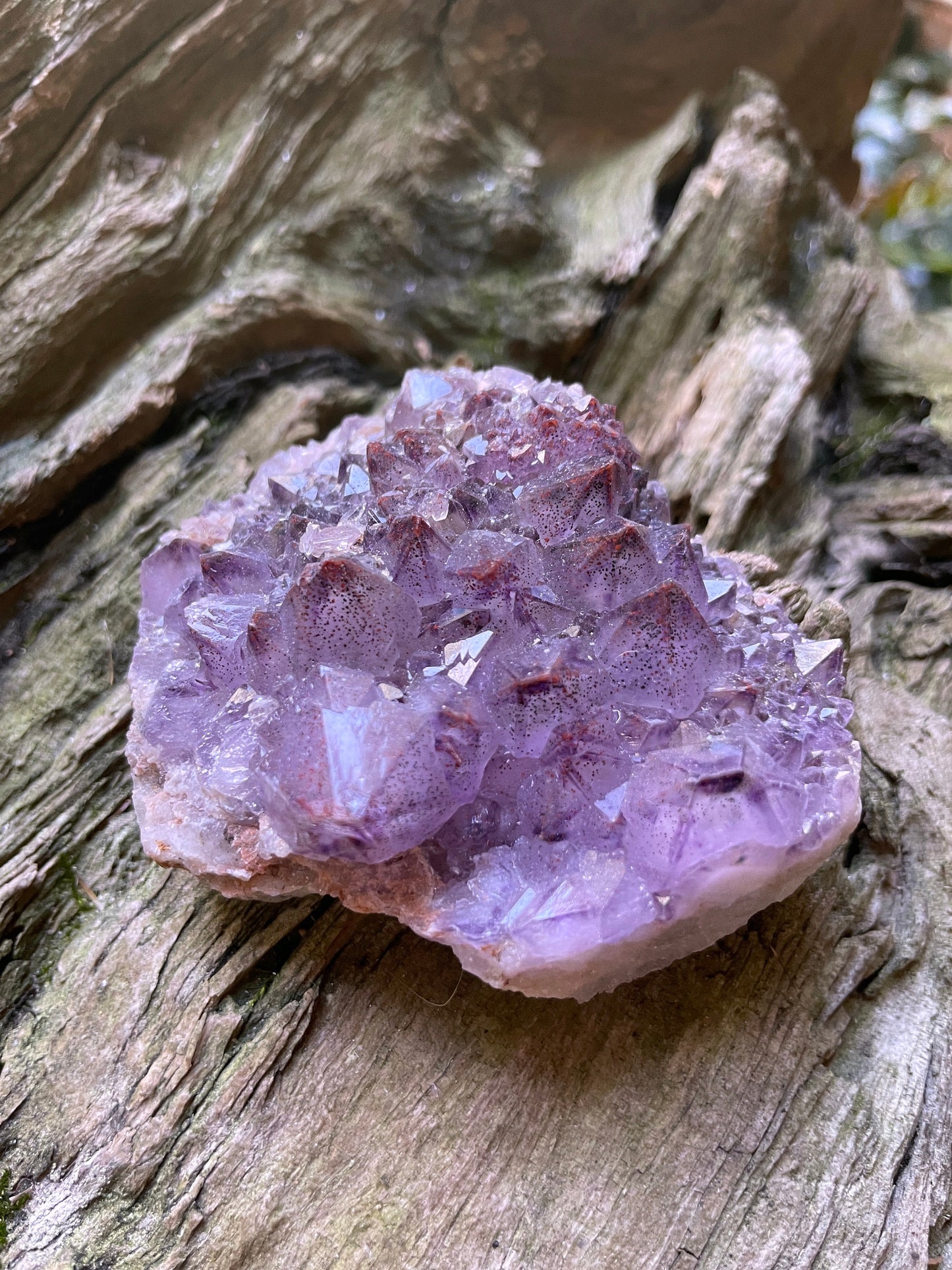 Thunder Bay Amethyst Ontario Canada 104g Specimen Amethyst with Hematite Mineral Crystal