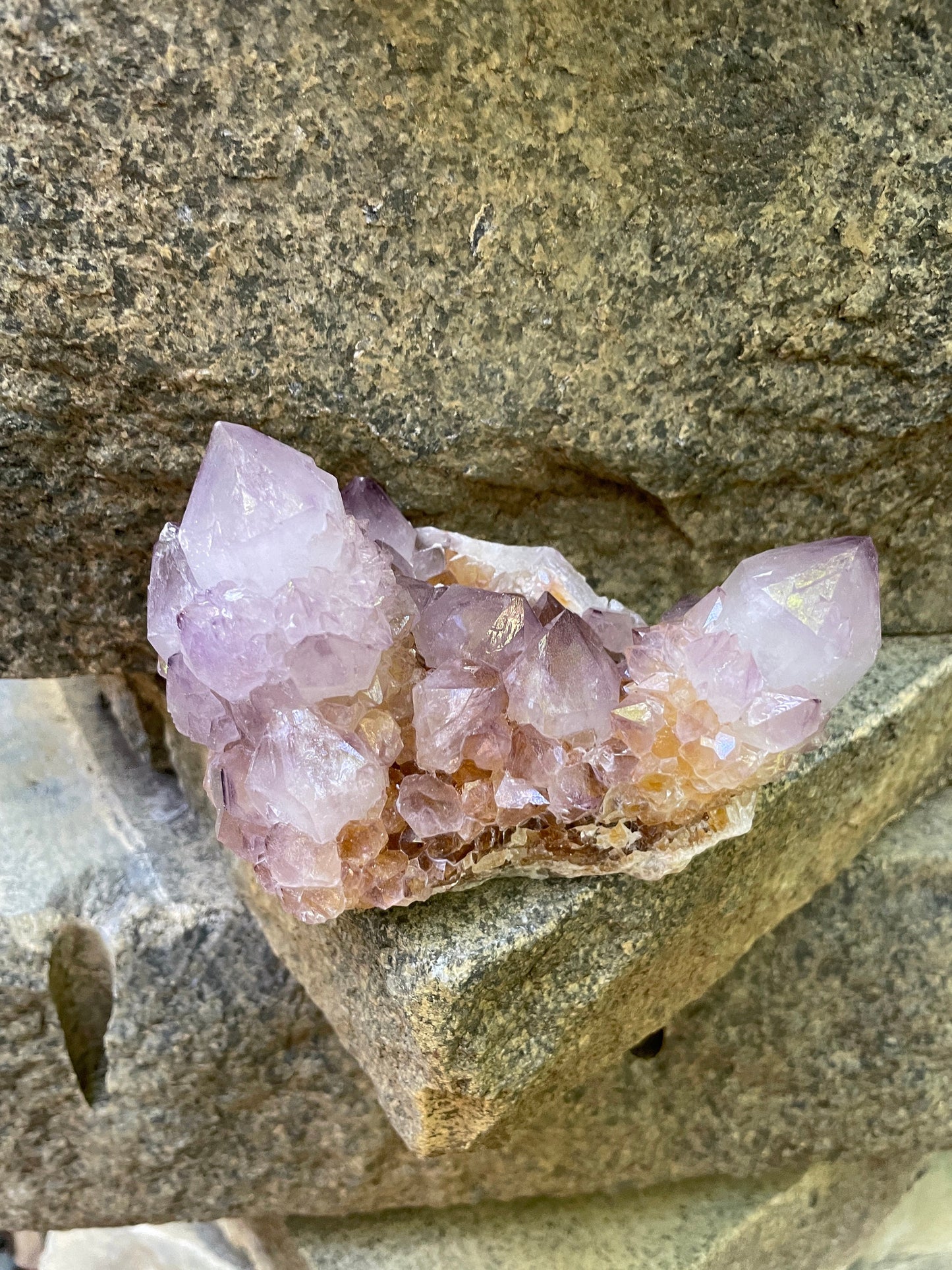 Large Amethyst w/ Iron Spirit Quartz Cluster 520g 1lb 2.3oz Specimen From Mpumalanga South Africa