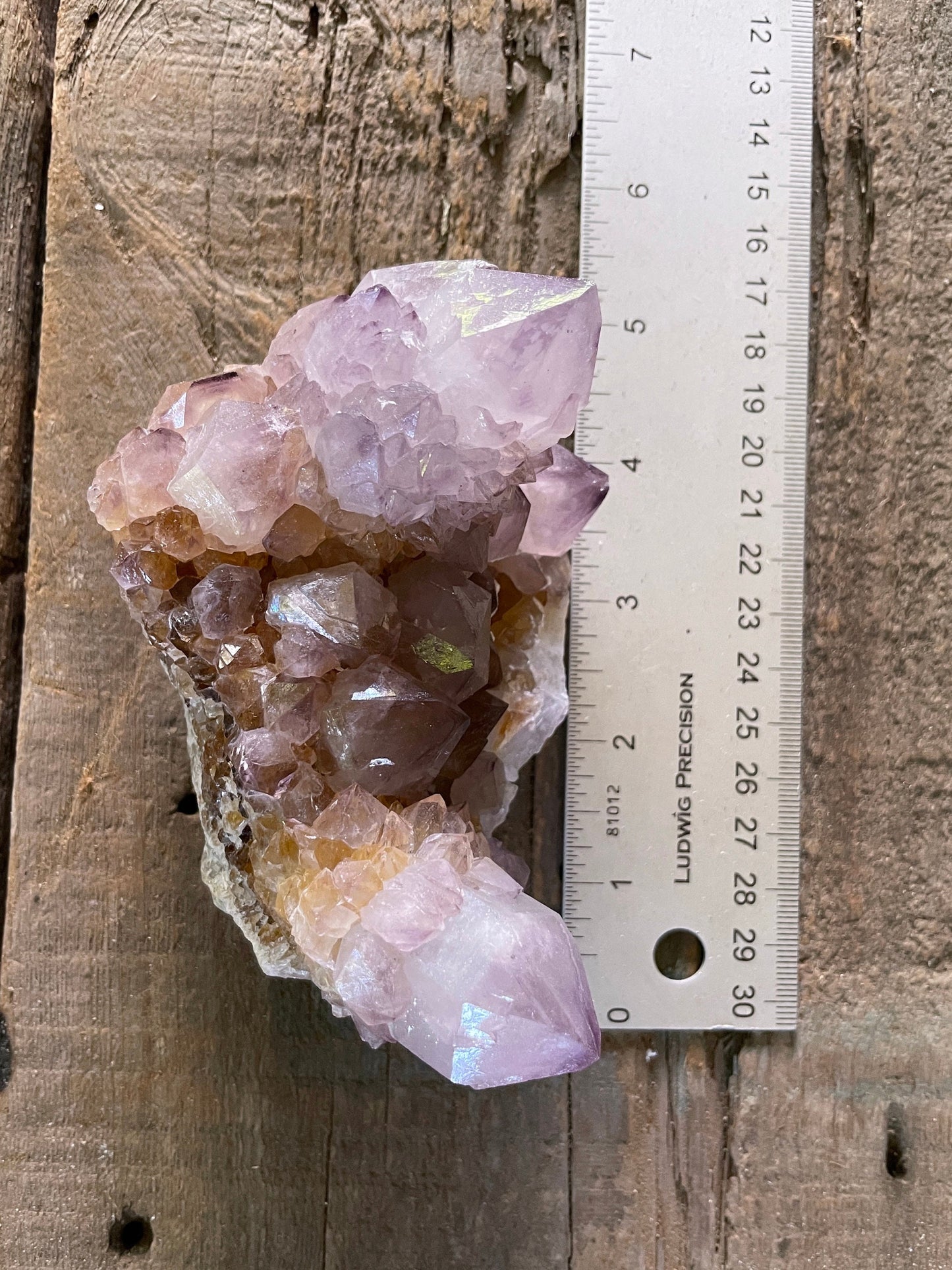 Large Amethyst w/ Iron Spirit Quartz Cluster 520g 1lb 2.3oz Specimen From Mpumalanga South Africa