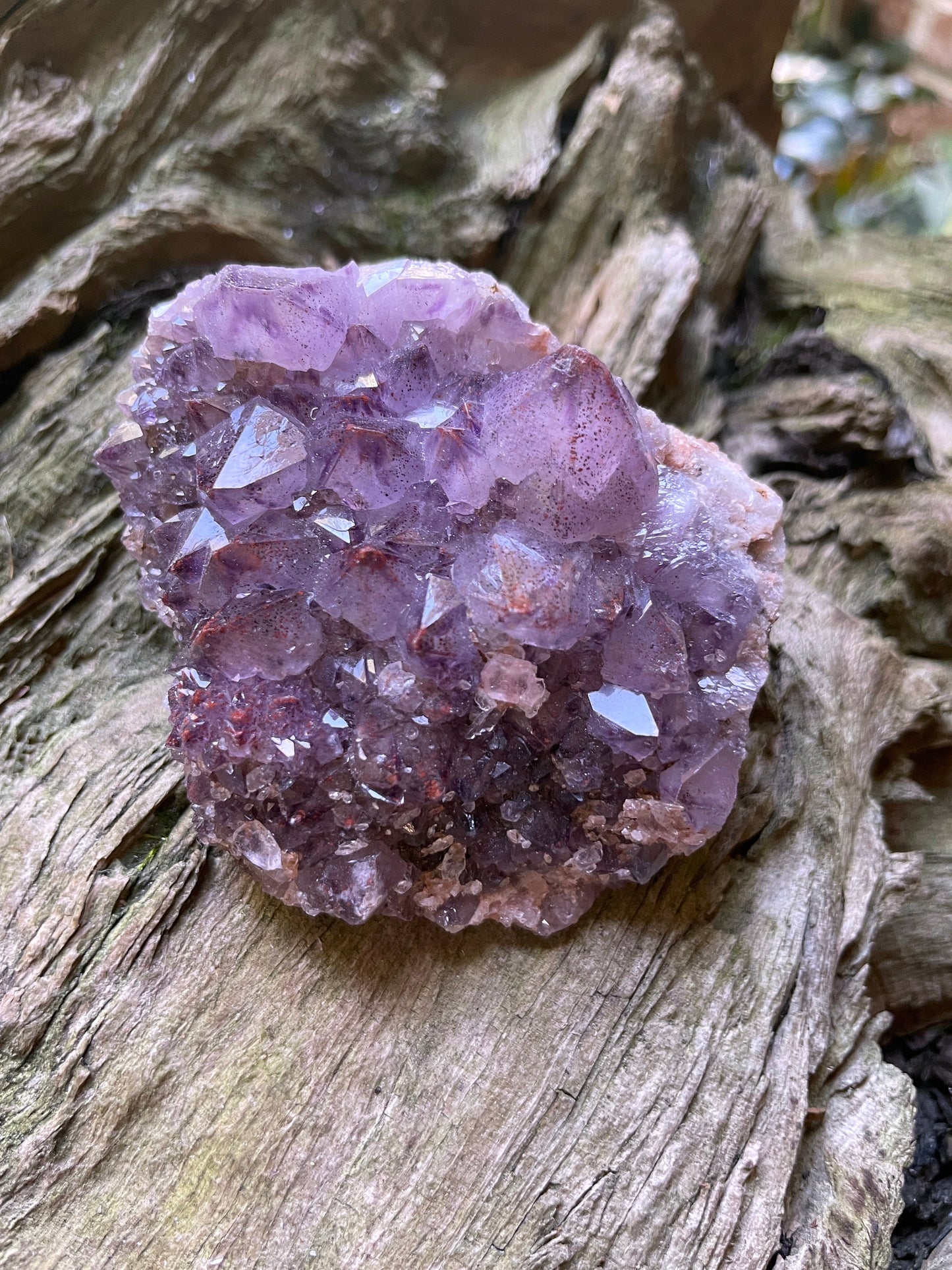 Thunder Bay Amethyst Ontario Canada 104g Specimen Amethyst with Hematite Mineral Crystal