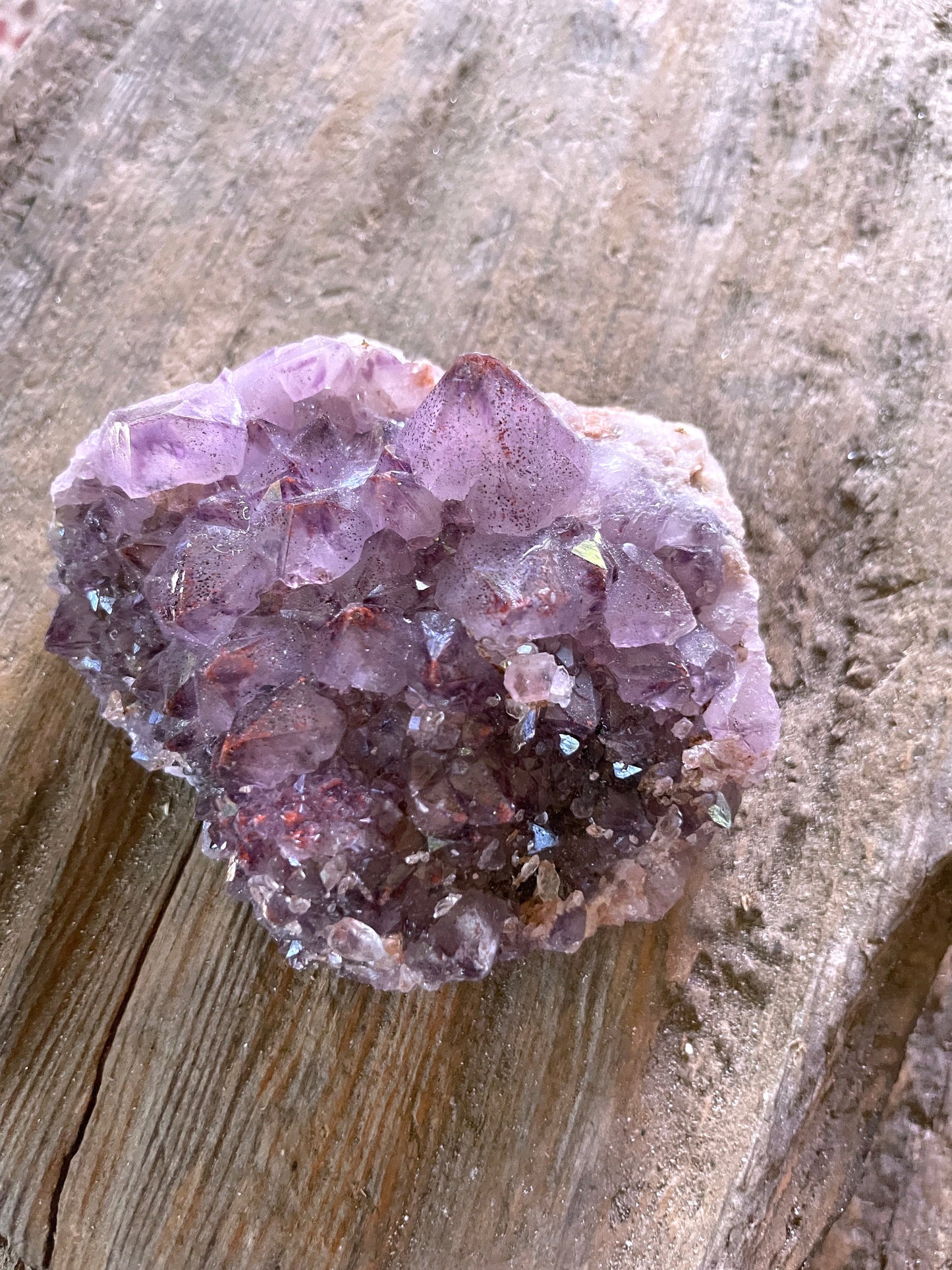 Thunder Bay Amethyst Ontario Canada 104g Specimen Amethyst with Hematite Mineral Crystal