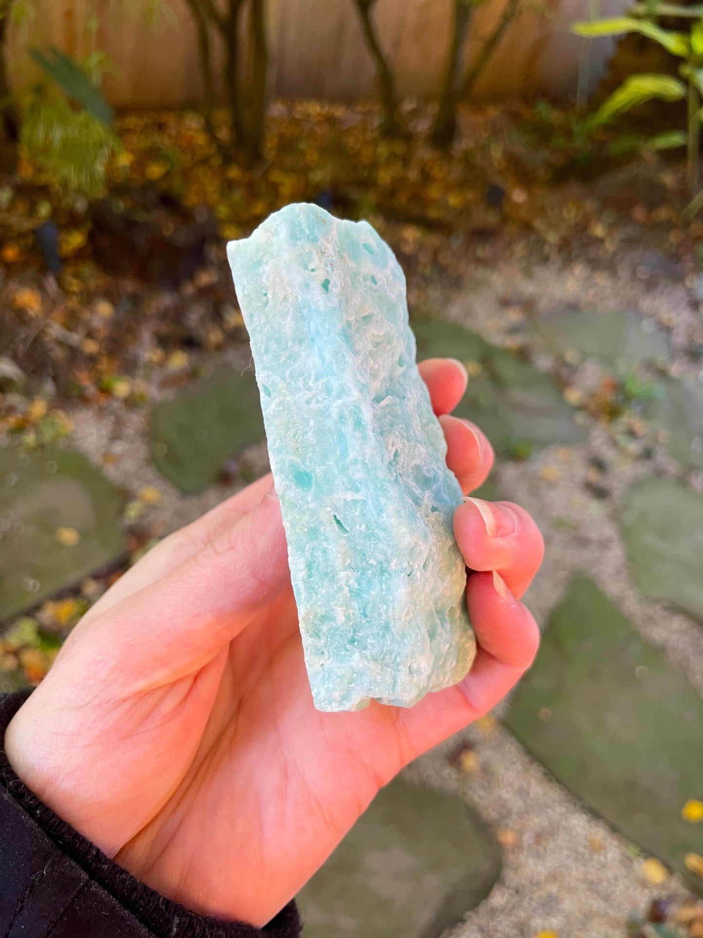 Raw Blue Aragonite Specimen From Afghanistan 228.1g Self Standing Crystal Mineral