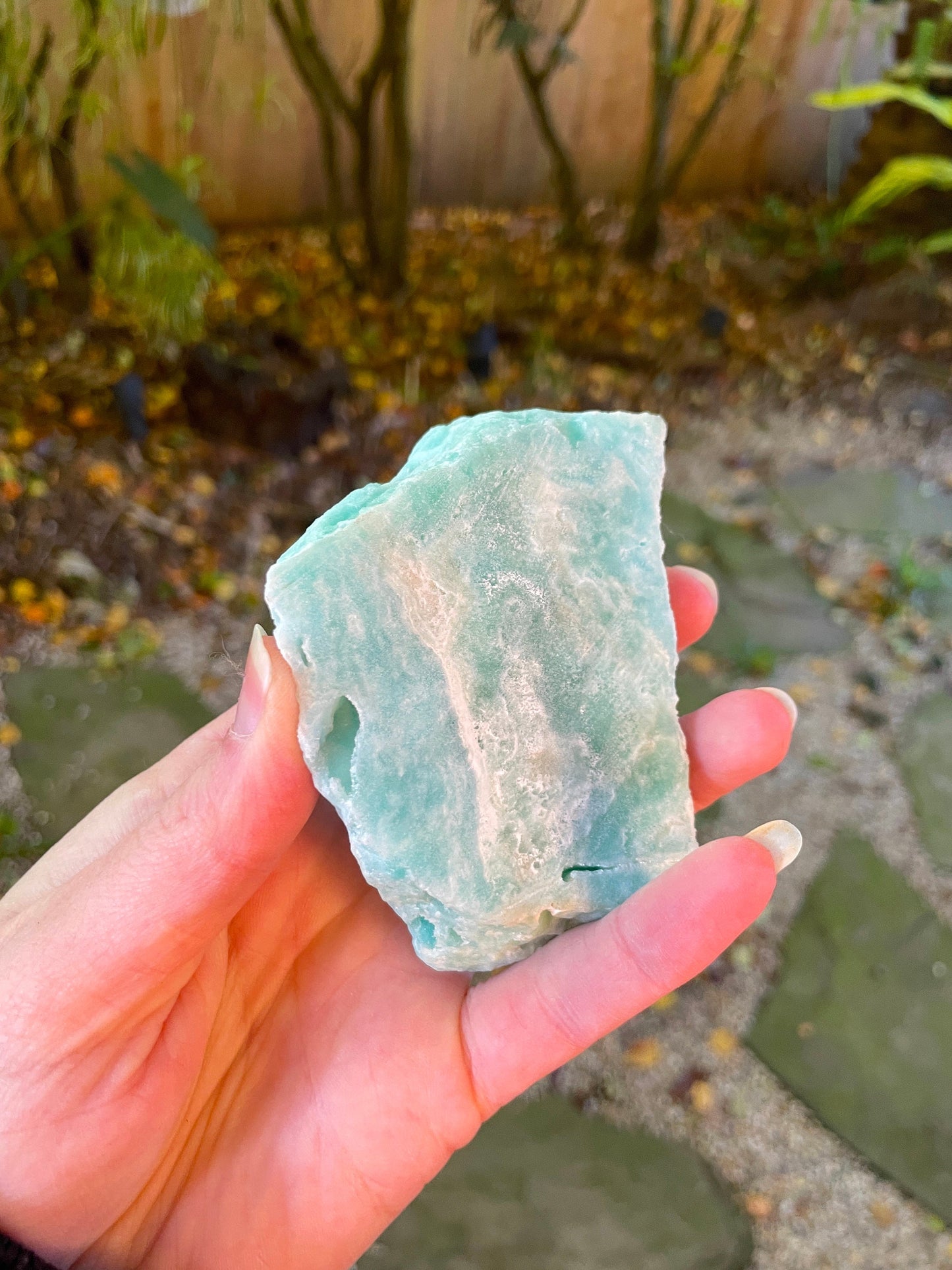 Raw Blue Aragonite Specimen From Afghanistan 228.1g Self Standing Crystal Mineral