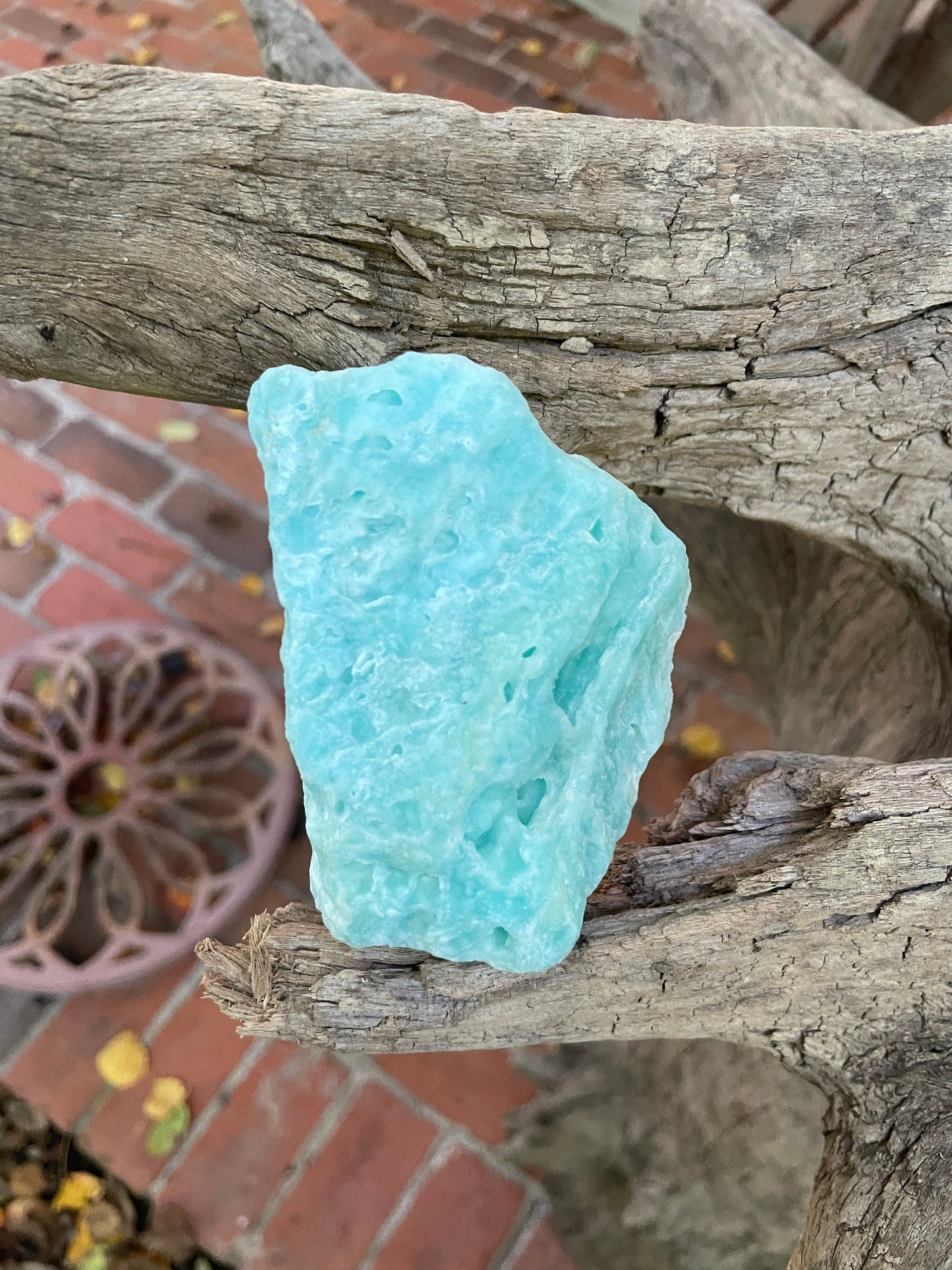 Raw Blue Aragonite Specimen From Afghanistan 228.1g Self Standing Crystal Mineral