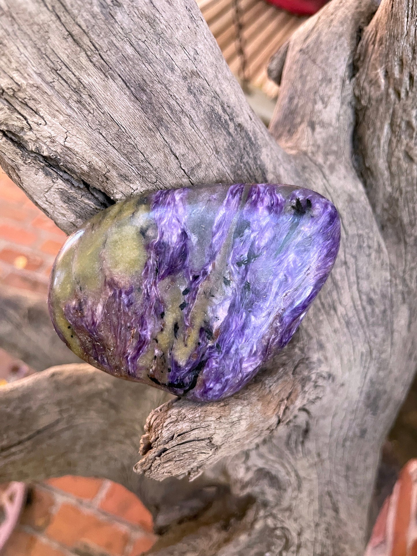 Rare Large Charoite Palm Stone Specimen 224.5g From Sakha Republic, Siberia, Russia Mineral