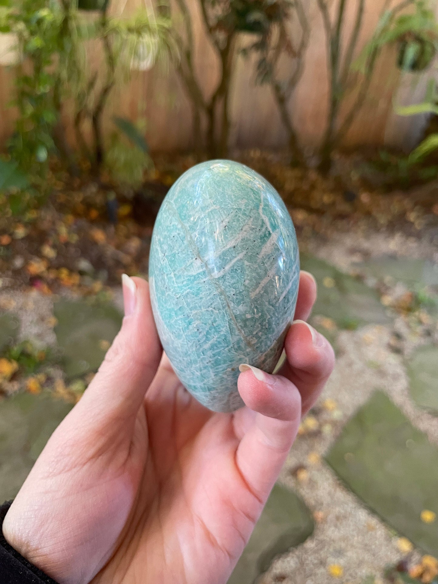 Medium Blue Polished Amazonite Heart 412g From Madagascar Mineral Crystal