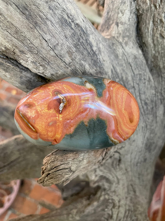 Polychrome Jasper Palm Stone Gallete Medium Specimen 167.5g From Madagascar Mineral Crystal