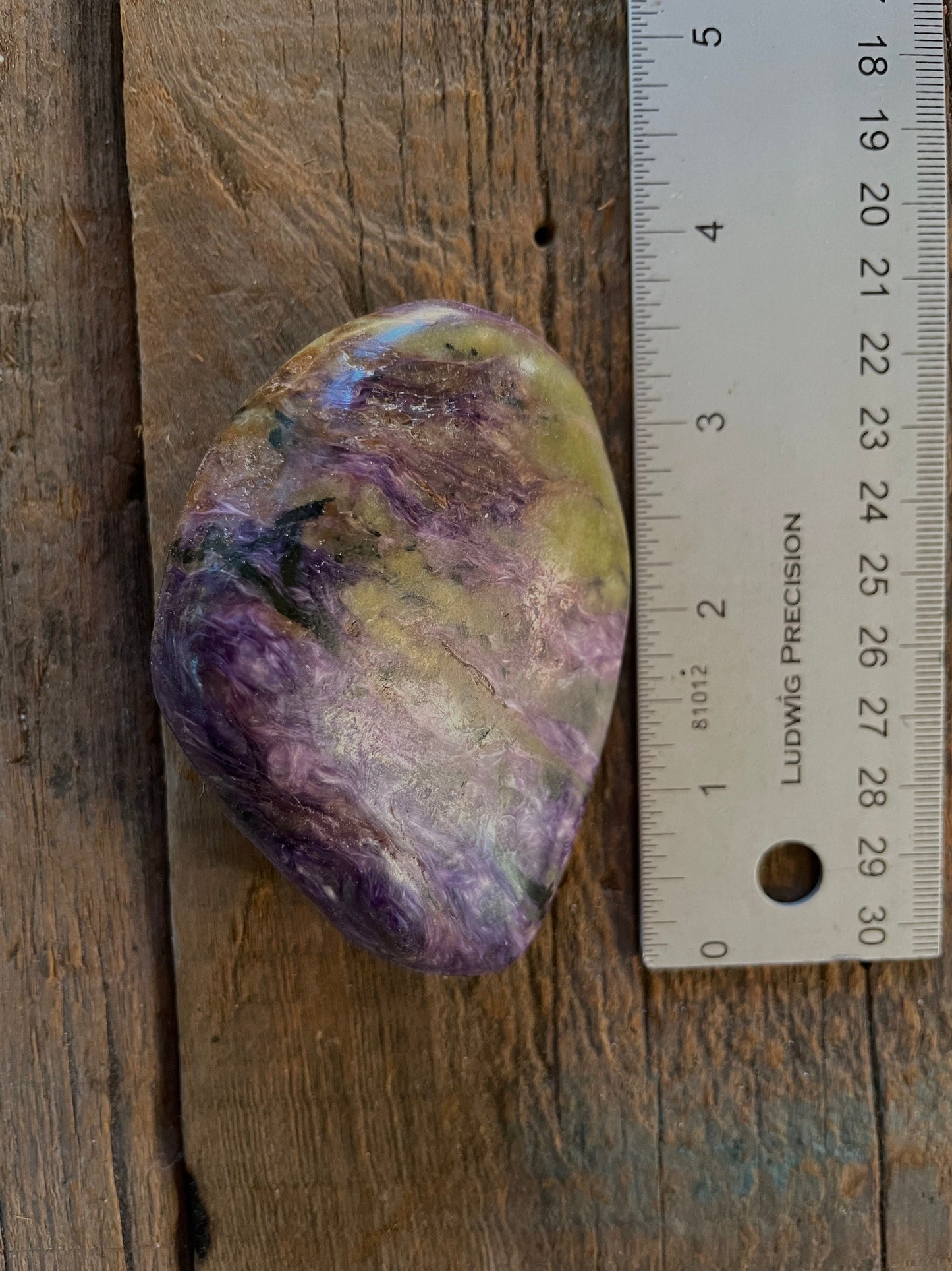 Rare Large Charoite Palm Stone Specimen 224.5g From Sakha Republic, Siberia, Russia Mineral