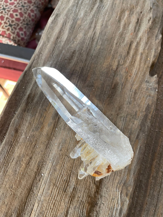 Stunning Large Columbian Lemurian Optical Quartz Point 194g Specimen Mineral Crystal Water Clear