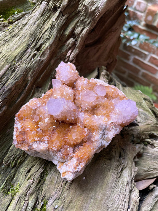 Pale Amethyst w/Hematite and Iron Spirit Quartz Cluster 532g Specimen From Mpumalanga South Africa