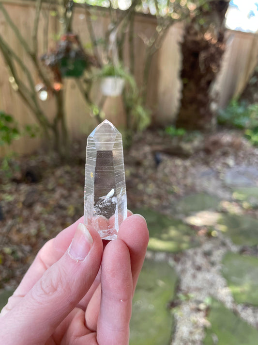 Stunning Columbian Lemurian Optical Quartz Point 20.2g Specimen Mineral Crystal