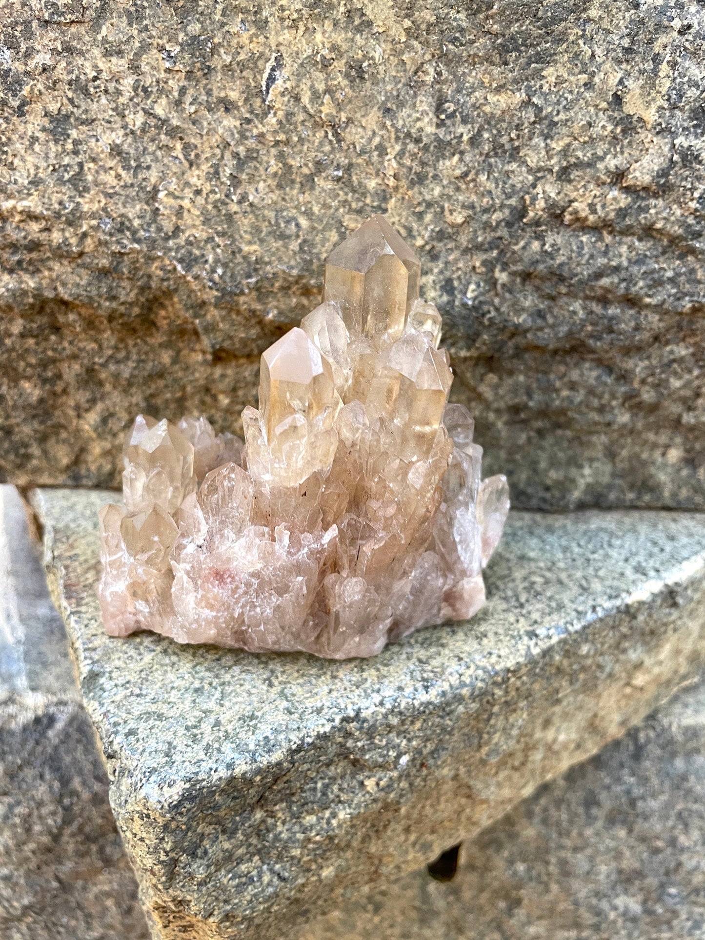 Natural Smokey Citrine Elestial Cathedral Quartz From Congo 265.3g Specimen Mineral Crystal