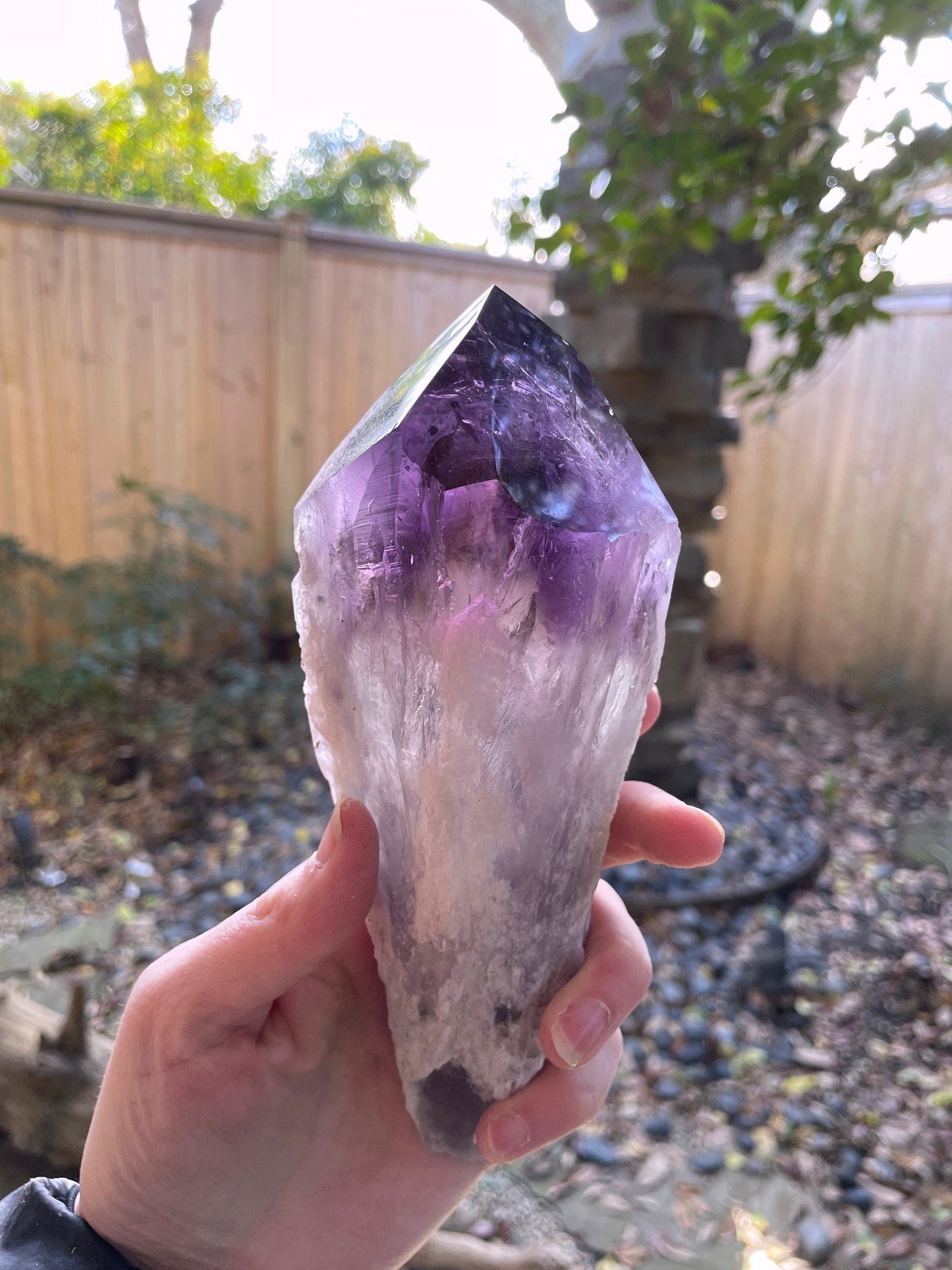 Polished Tip Amethyst Point/ Wand 558g 1lb 3.7oz Specimen Bahia, Brazil Specimen