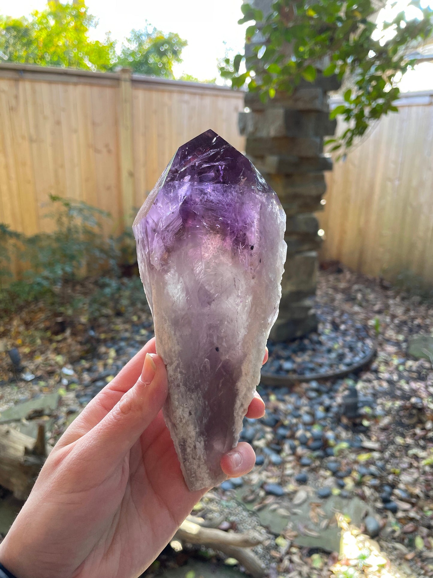 Polished Tip Amethyst Point/ Wand 558g 1lb 3.7oz Specimen Bahia, Brazil Specimen