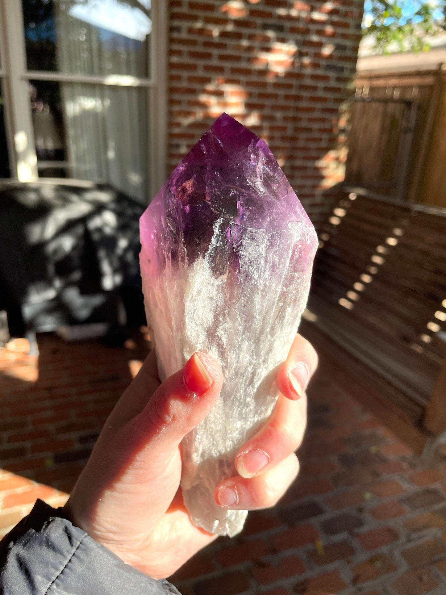 Polished Tip Amethyst Point/ Wand 558g 1lb 3.7oz Specimen Bahia, Brazil Specimen