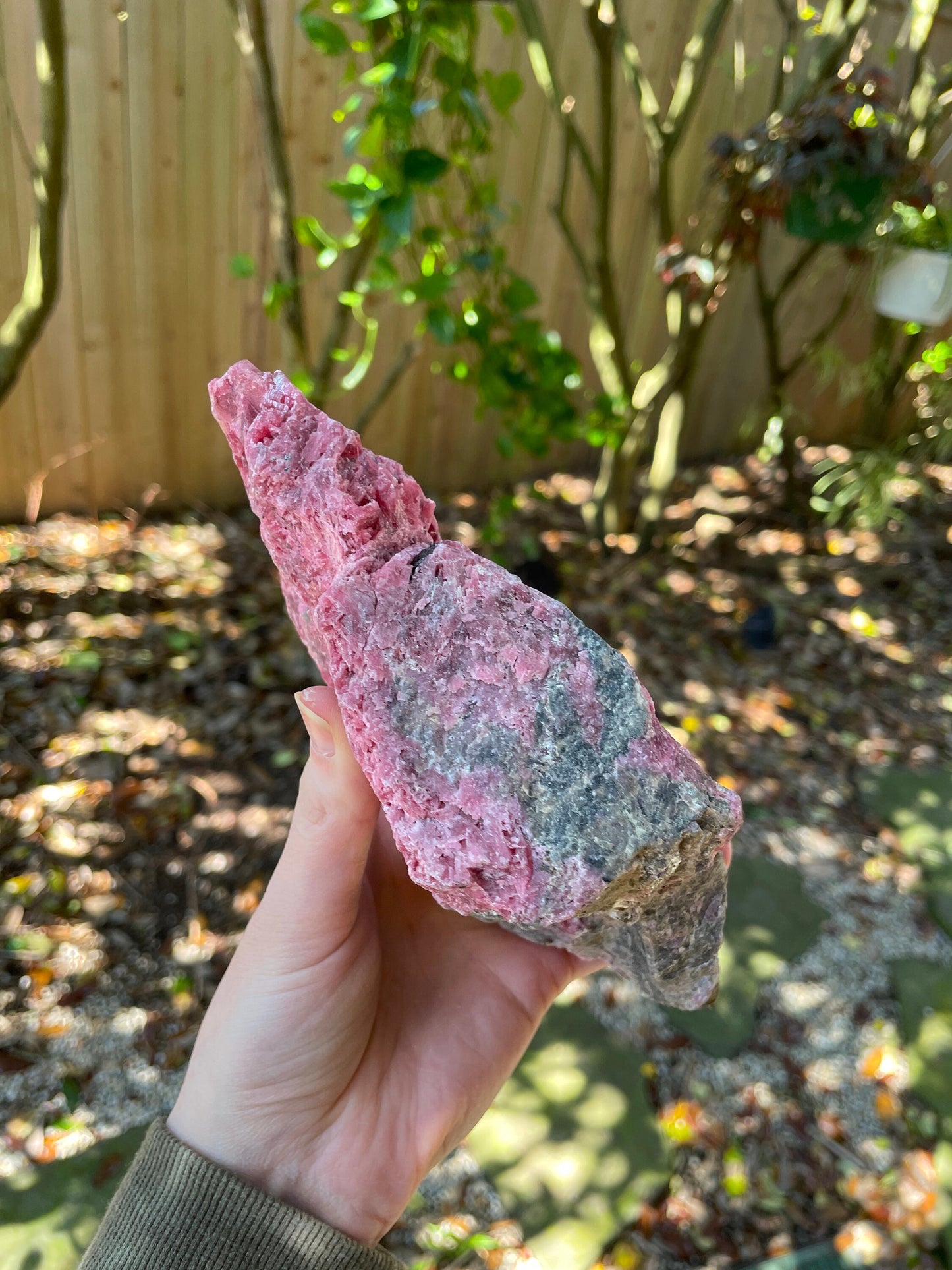 Large Beautiful Natural Rhodonite Specimen 1610g 3lbs 9oz From Minas Gerais Brazil