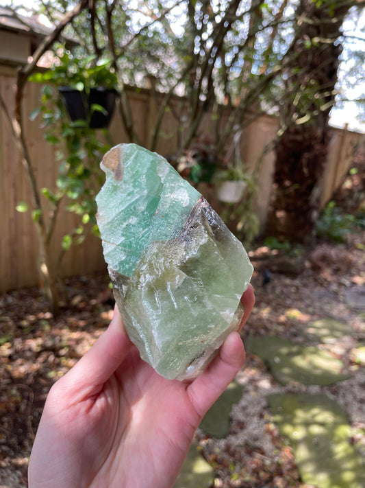 Beautiful Blue/Green Calcite Specimen from Mexico, 568g Mineral Crystal