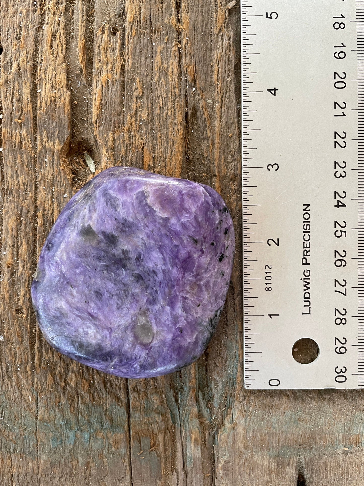 Rare Charoite Palm Stone Specimen 169.2g From Sakha Republic, Siberia, Russia Mineral