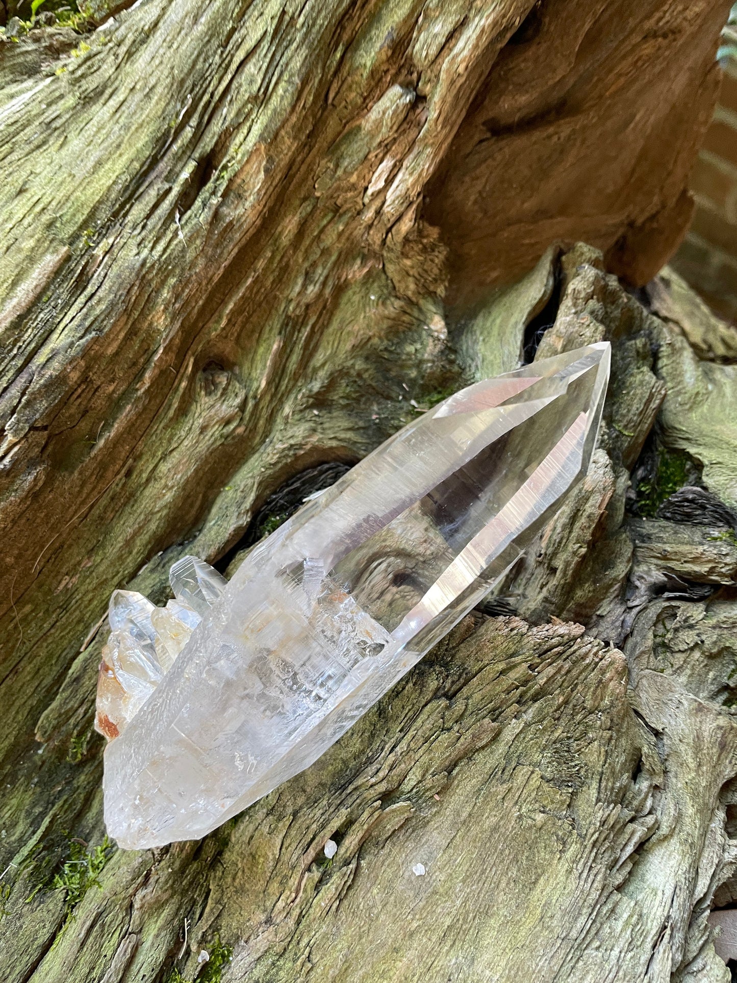 Stunning Large Columbian Lemurian Optical Quartz Point 194g Specimen Mineral Crystal Water Clear