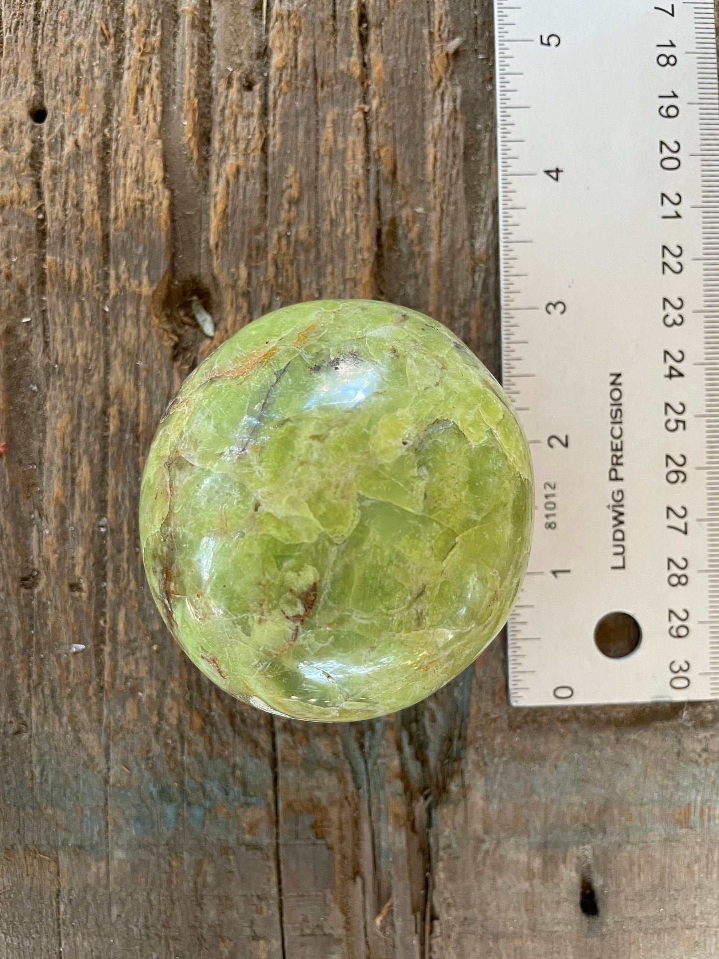 Polished Green Opal Palm Stone From Madagascar, Specimen 246.5g Mineral Crystal