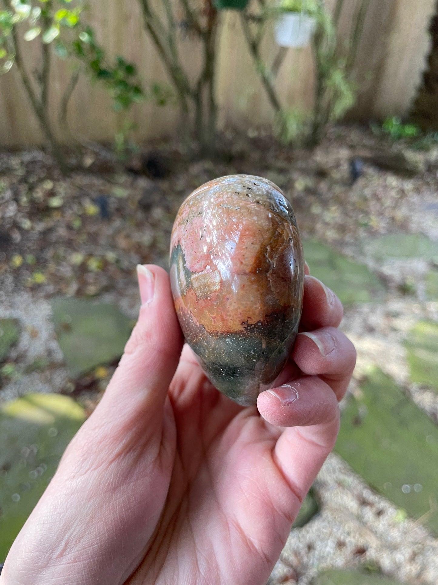 Beautiful Ocean Jasper Polished Heart Stone 263.6g From Madagascar Specimen Mineral Crystal