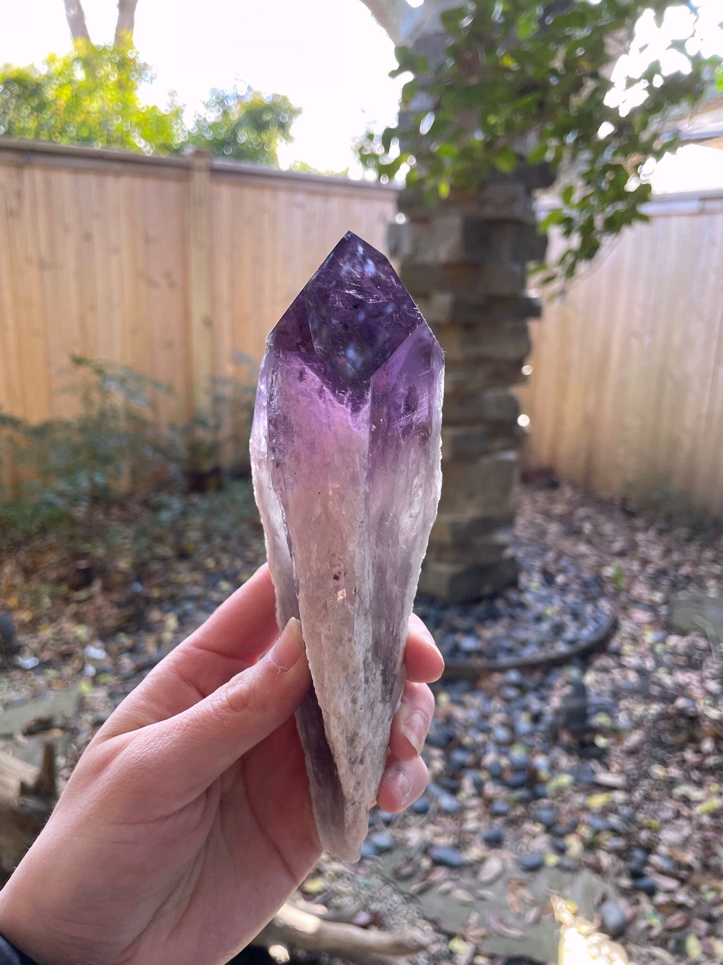 Polished Tip Amethyst Point/ Wand 558g 1lb 3.7oz Specimen Bahia, Brazil Specimen