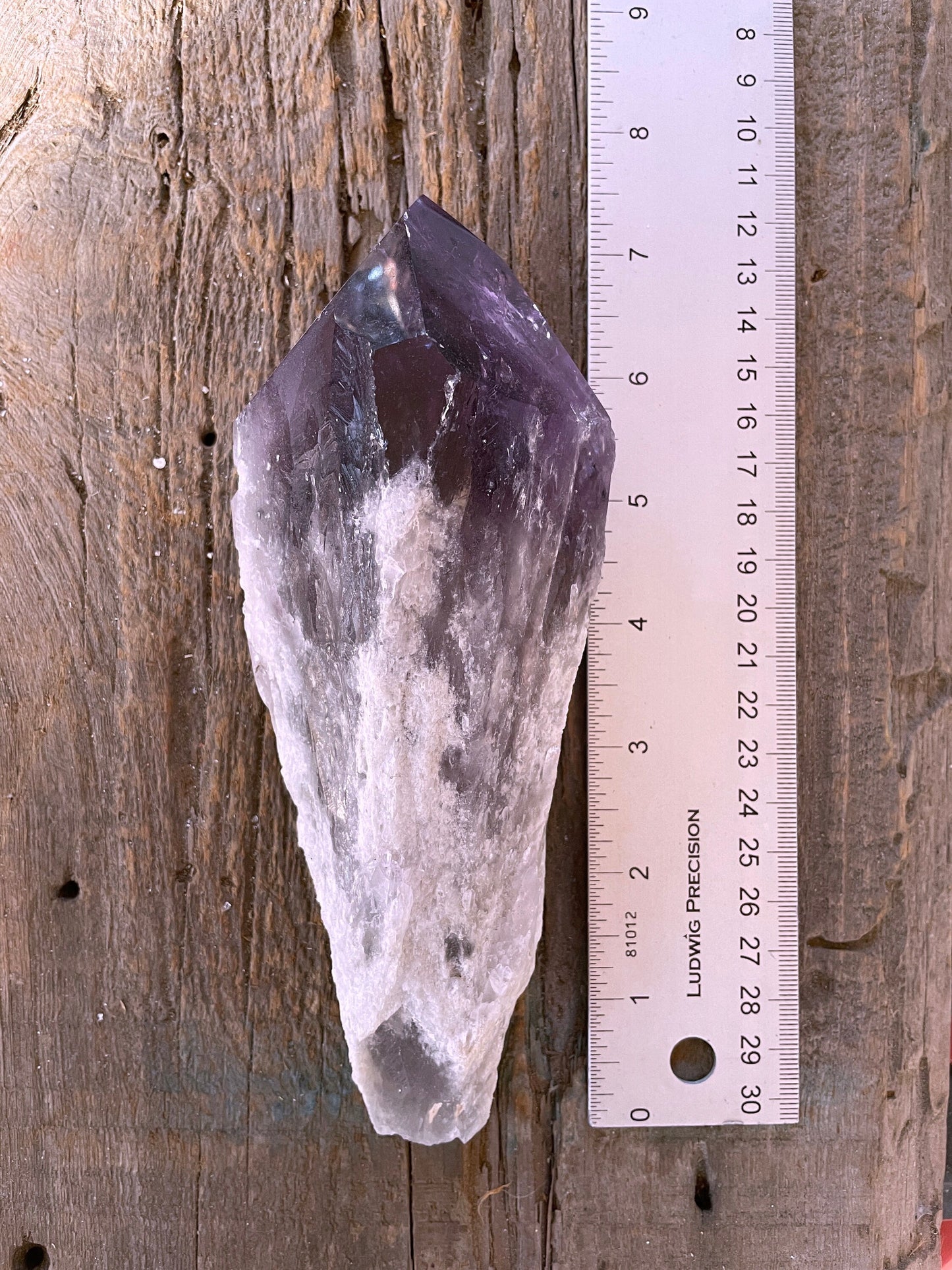 Polished Tip Amethyst Point/ Wand 558g 1lb 3.7oz Specimen Bahia, Brazil Specimen