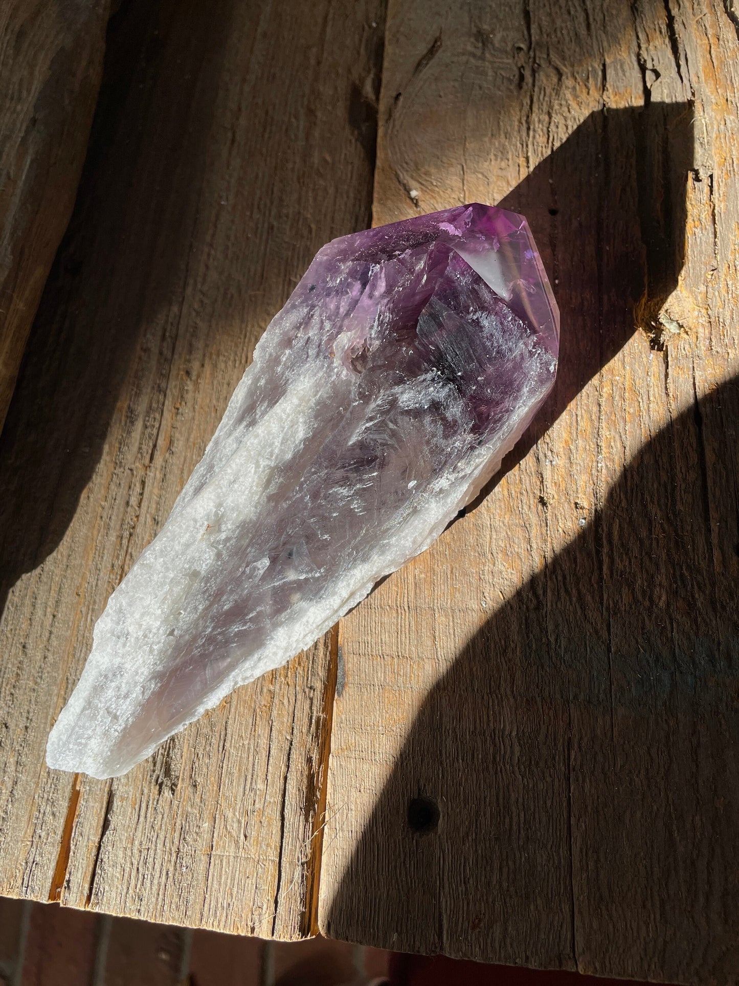 Polished Tip Amethyst Point/ Wand 558g 1lb 3.7oz Specimen Bahia, Brazil Specimen