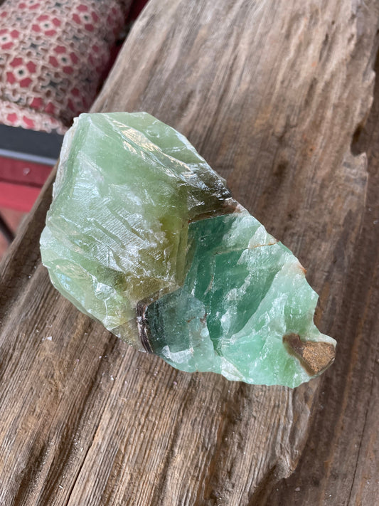 Beautiful Blue/Green Calcite Specimen from Mexico, 568g Mineral Crystal
