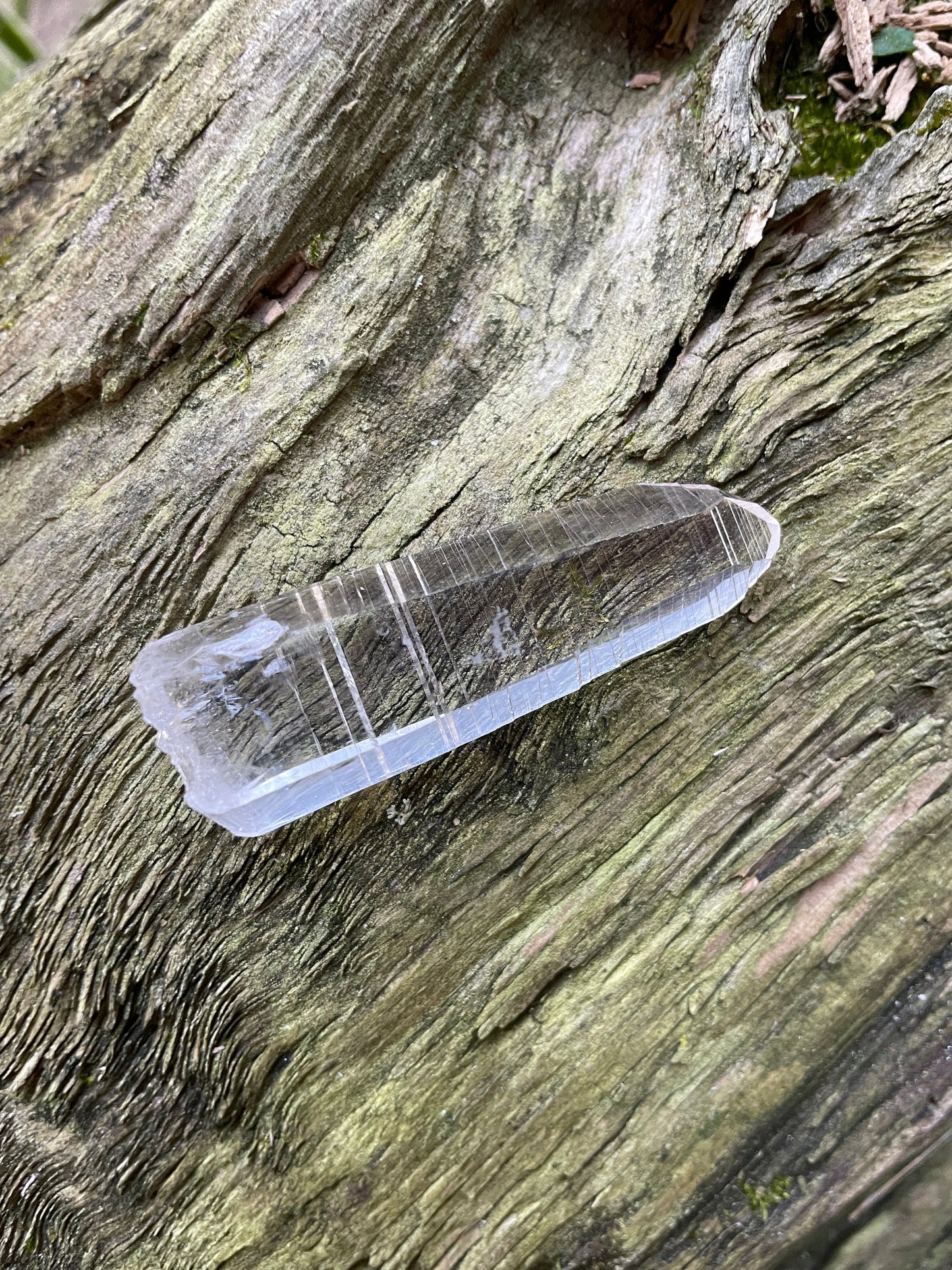 Stunning Columbian Lemurian Optical Quartz Point Specimen 13.2g Mineral Crystal