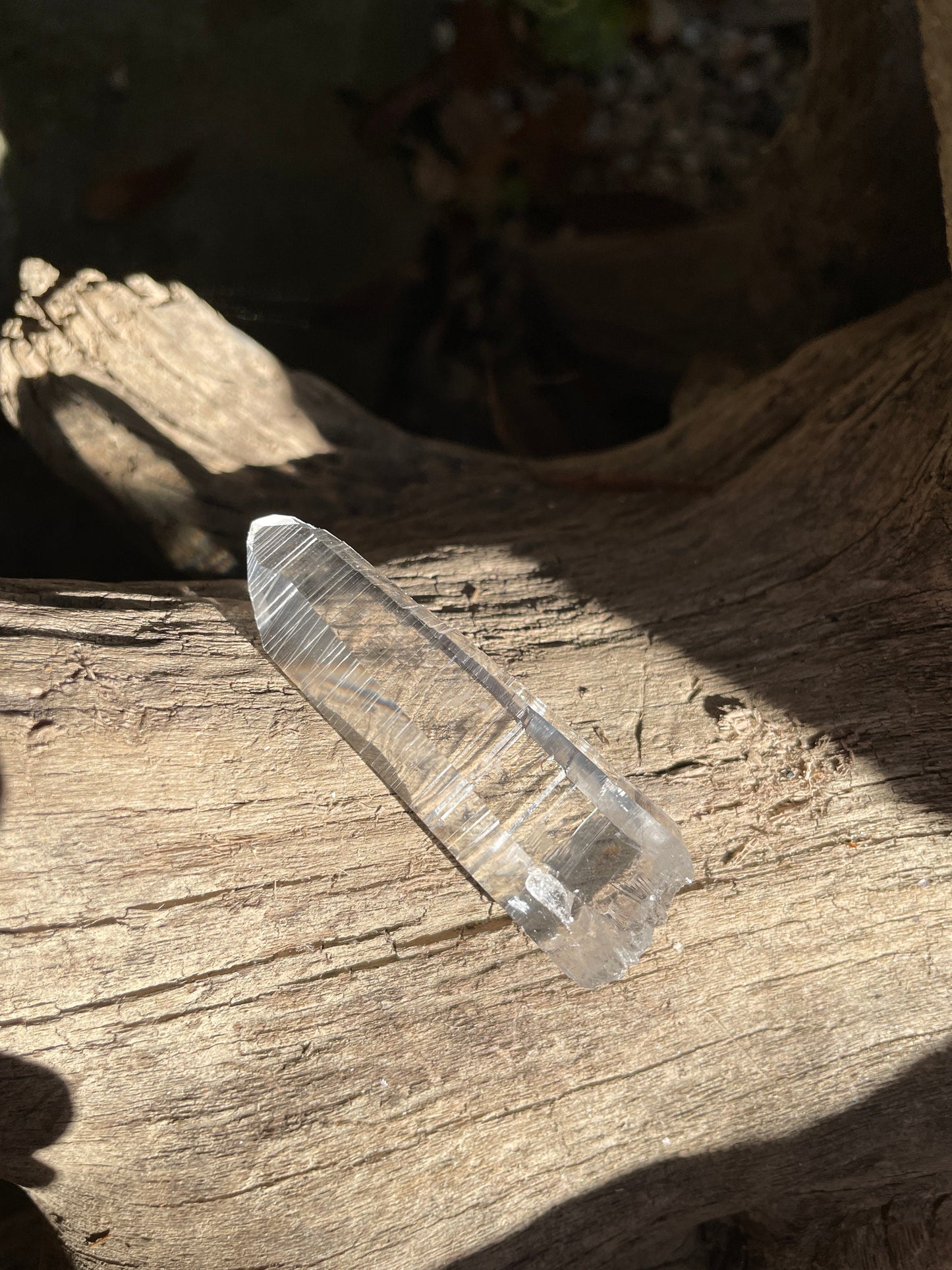 Stunning Columbian Lemurian Optical Quartz Point Specimen 13.2g Mineral Crystal