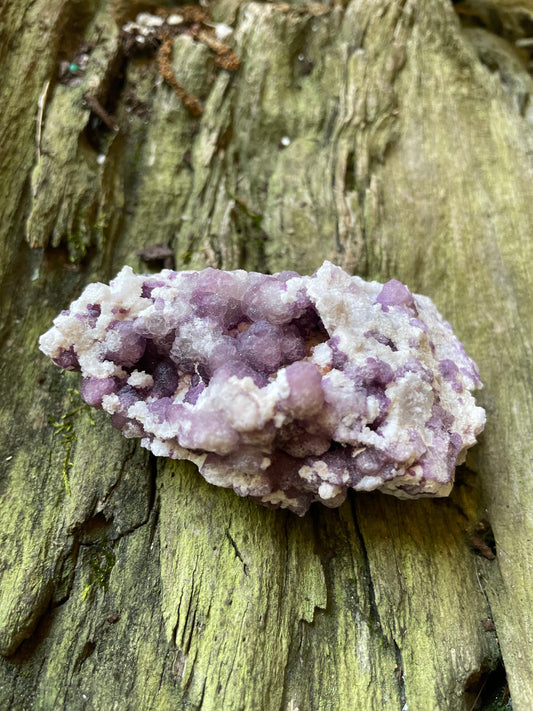 Purple Fluorite With Quartz Epimorphs  Second Chance Vein, Tombstone AZ 92.2g Mineral Crystal