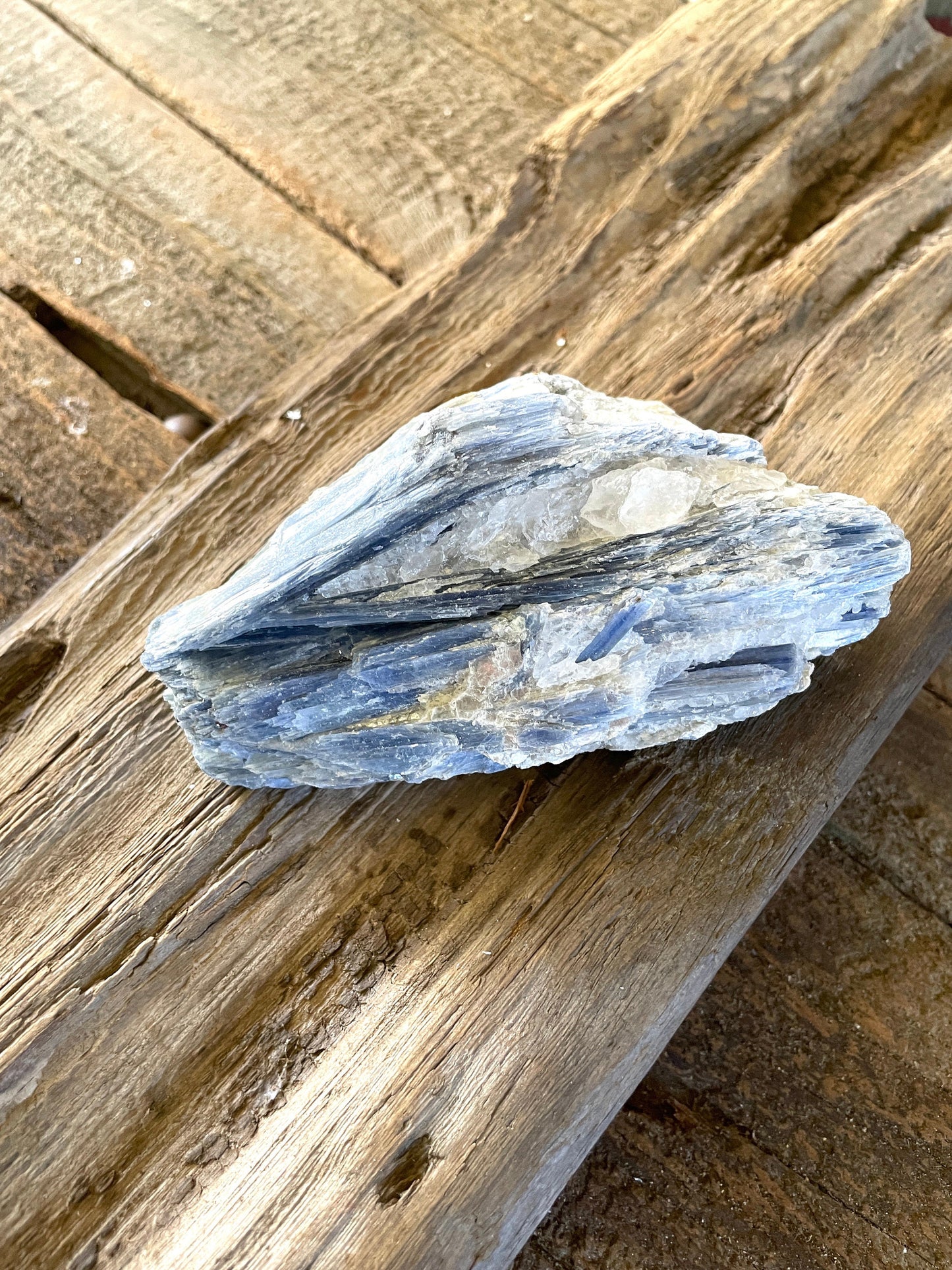 Blue Kyanite With Quartz 452g Specimen From Minas Gerais Brazil Specimen