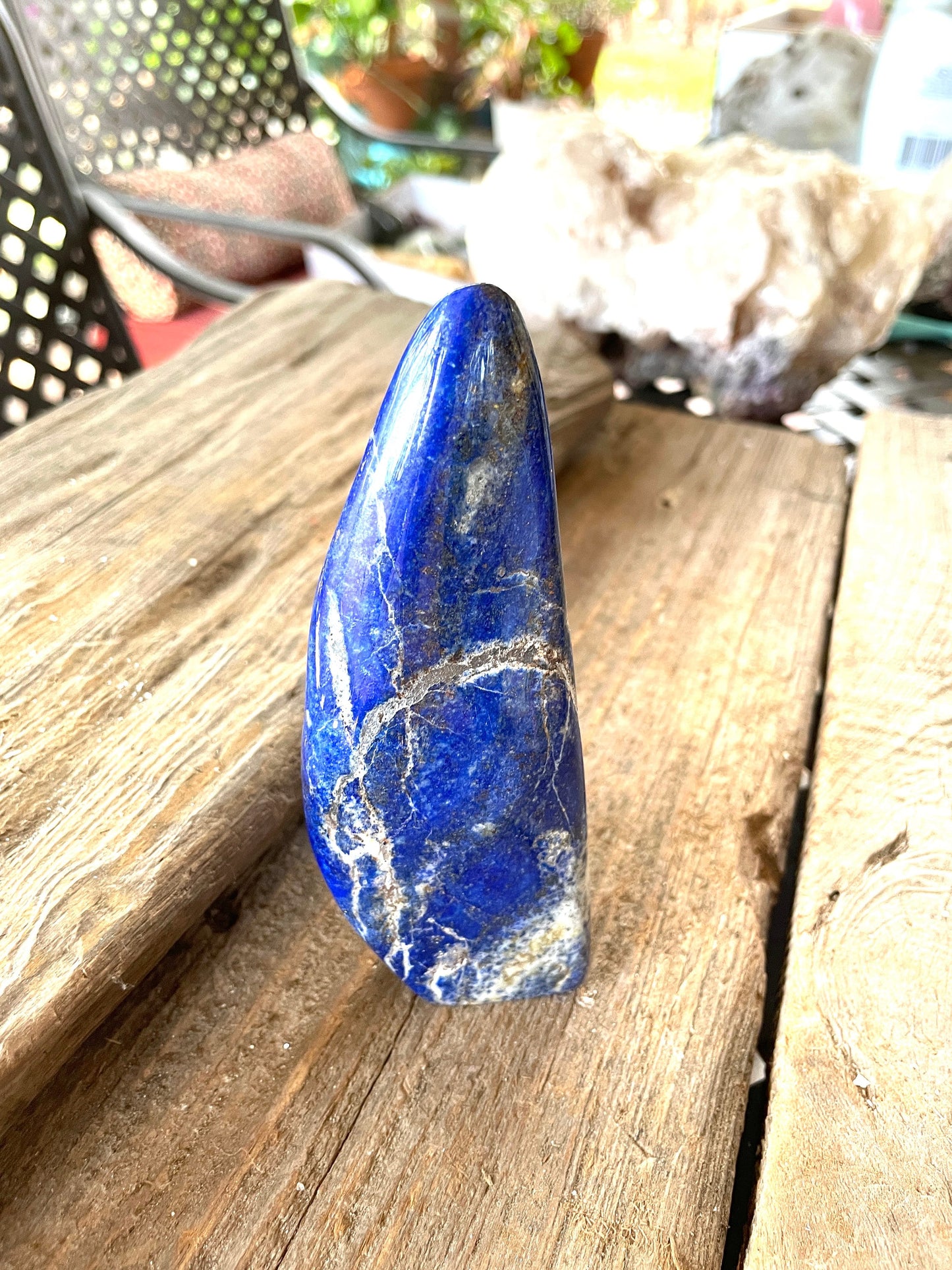 Polished Lapis Lazuli Freestanding Specimen 206.7g From Afghanistan Display