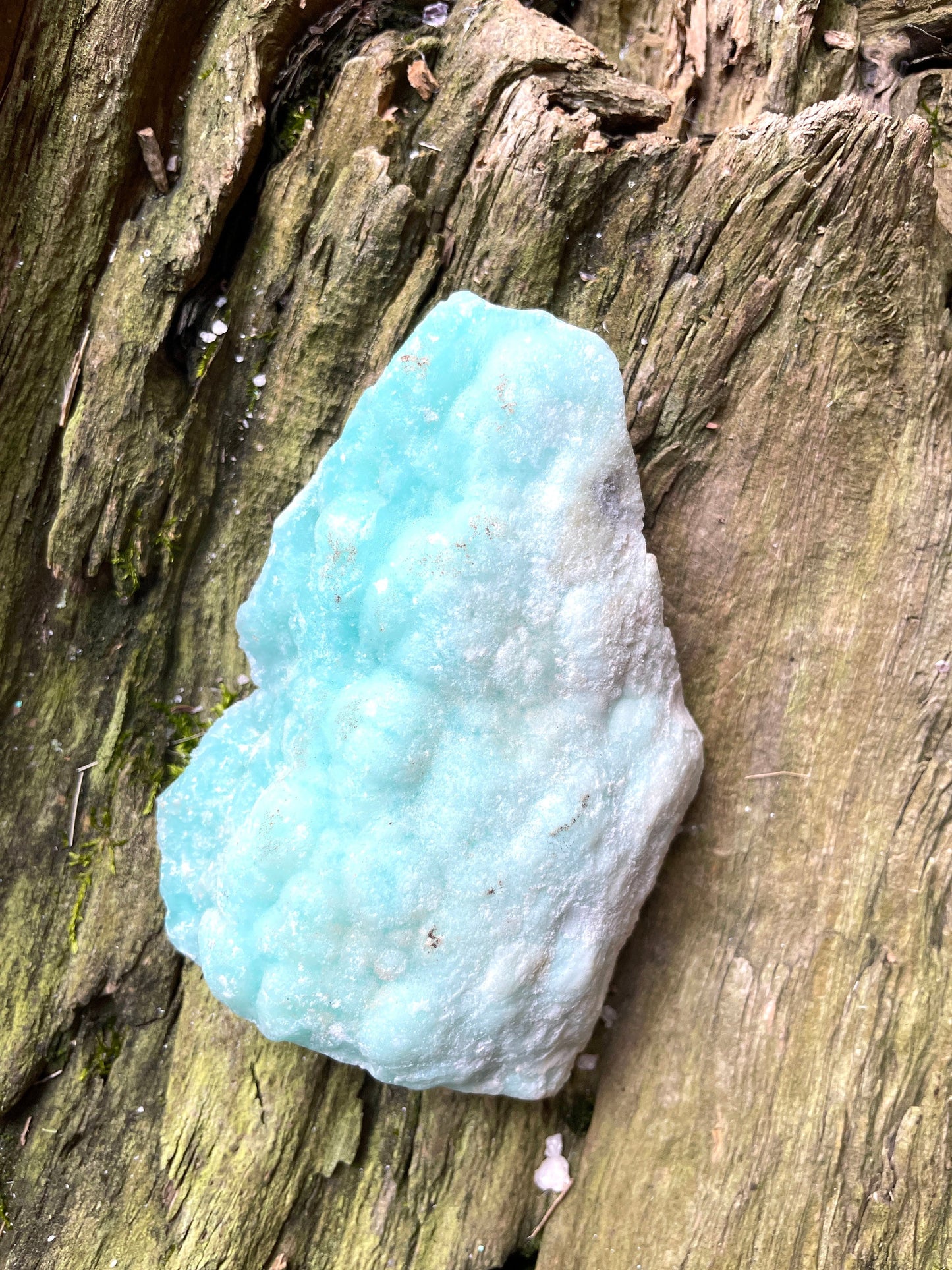 Raw Blue Aragonite Specimen From Afghanistan 177.3g Crystal Mineral