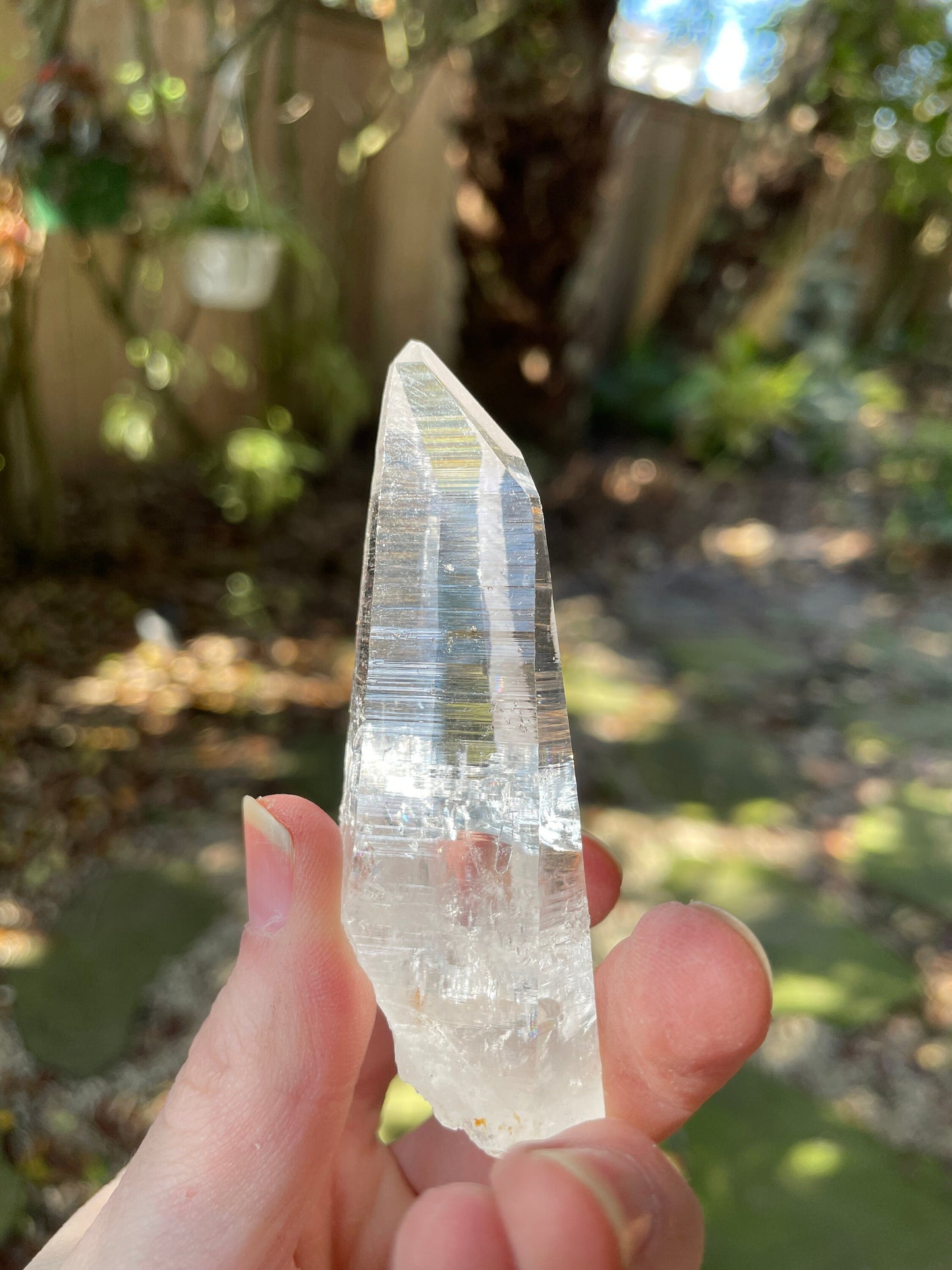 Stunning Columbian Lemurian Optical Quartz Point Specimen 61.8g Mineral Crystal