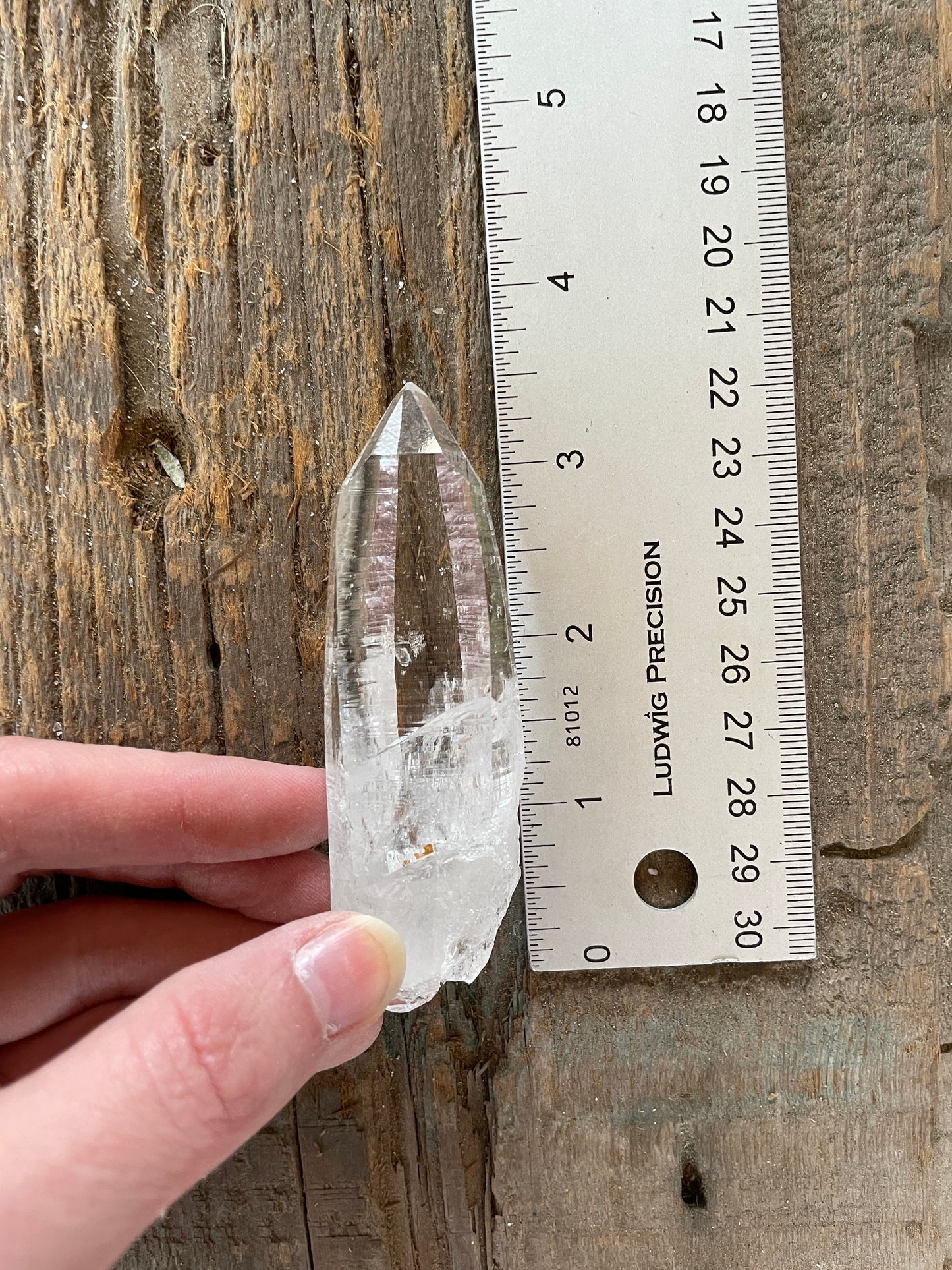 Stunning Columbian Lemurian Optical Quartz Point Specimen 61.8g Mineral Crystal