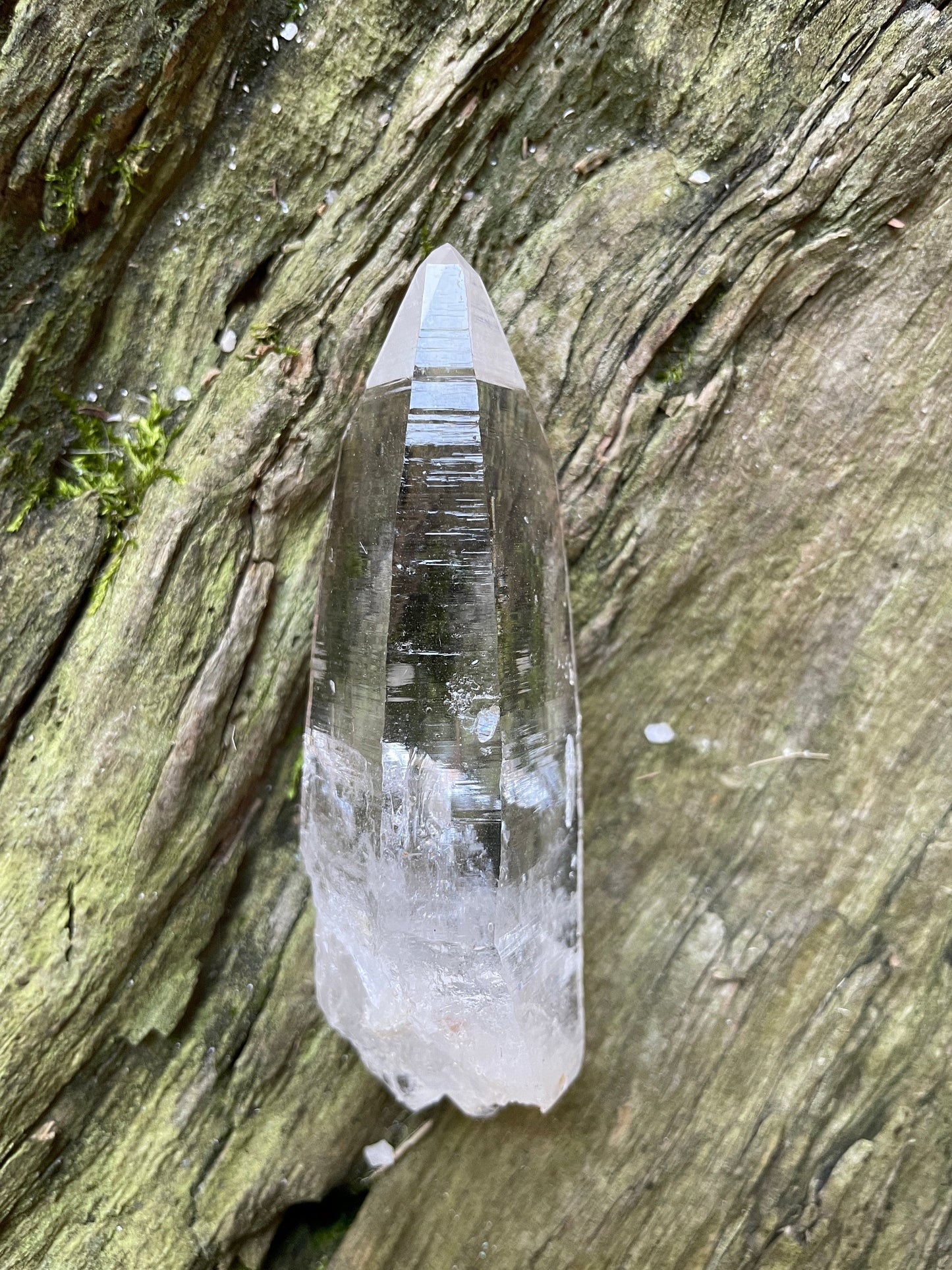 Stunning Columbian Lemurian Optical Quartz Point Specimen 61.8g Mineral Crystal