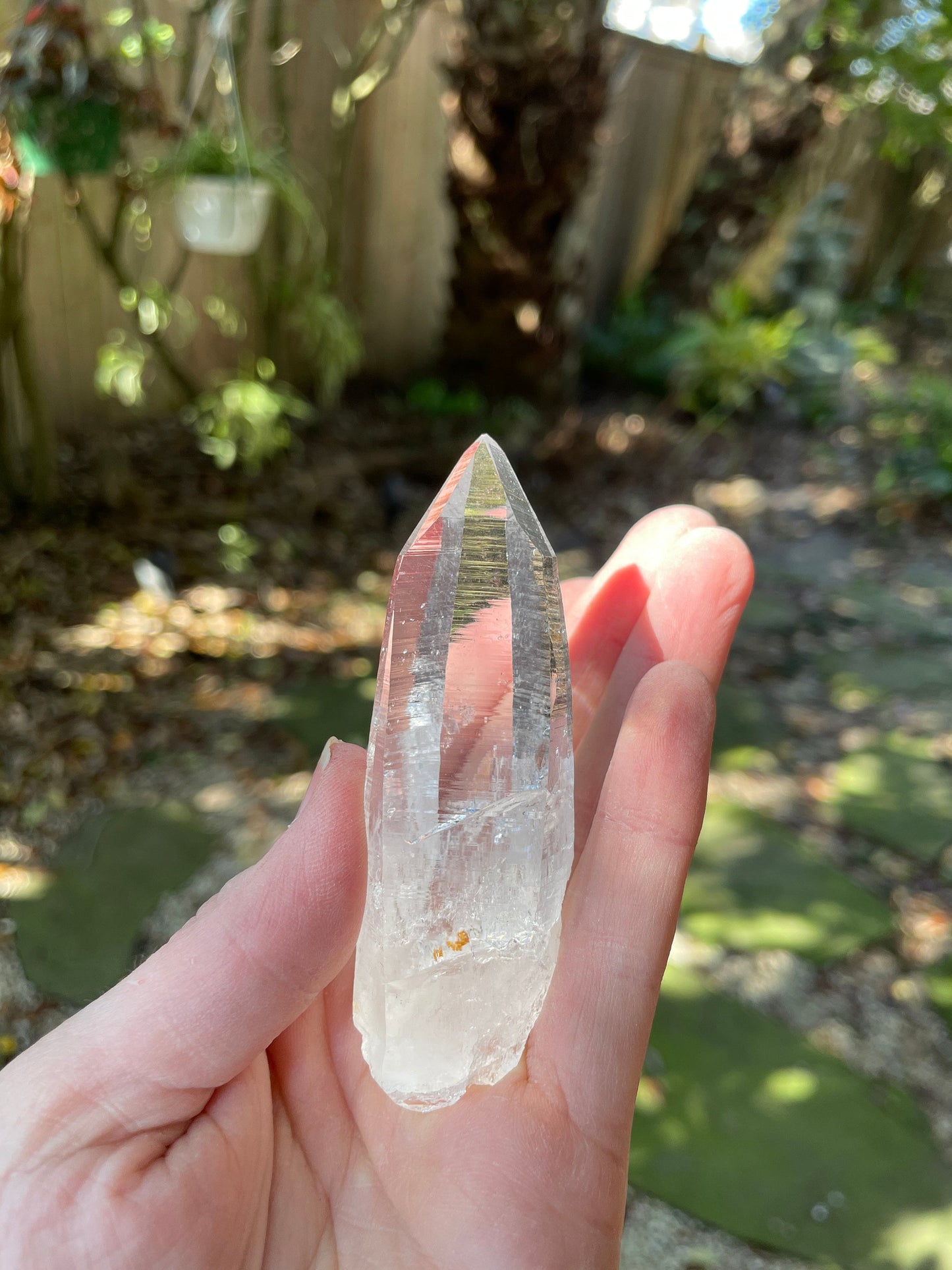 Stunning Columbian Lemurian Optical Quartz Point Specimen 61.8g Mineral Crystal