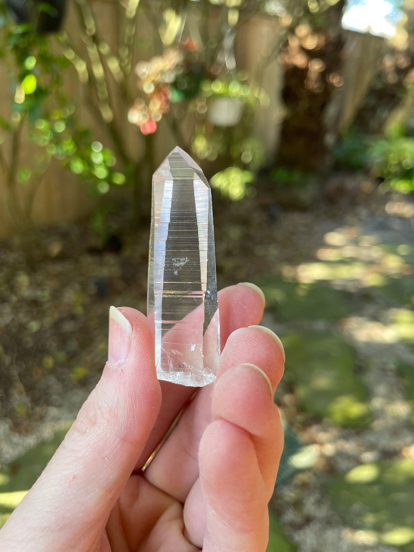 Stunning Columbian Lemurian Optical Quartz Point Specimen 13.2g Mineral Crystal