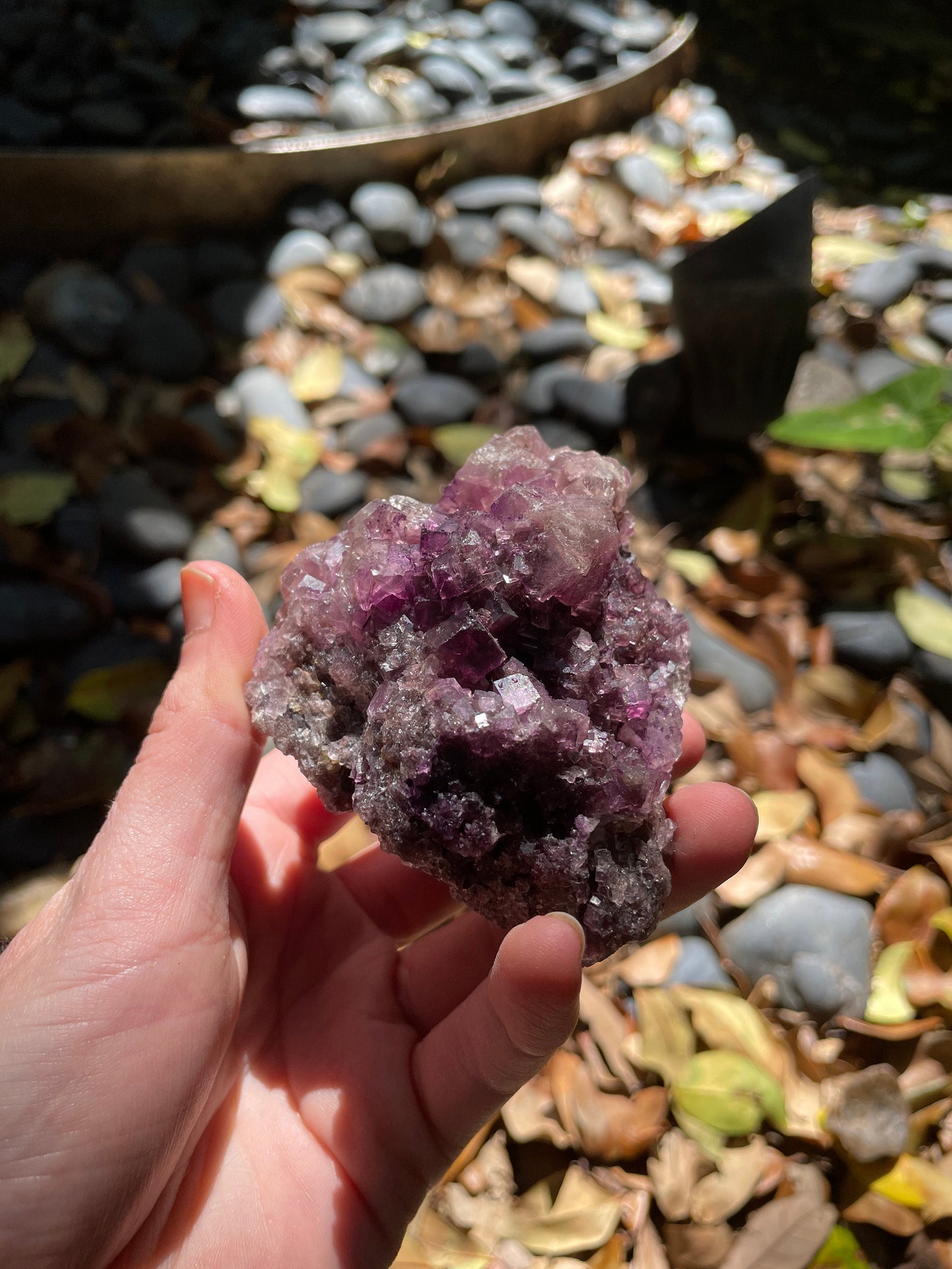 Deep Purple Cubic Fluorite Specimen from Mina Esperanza, Mexico 346g Mineral Crystal