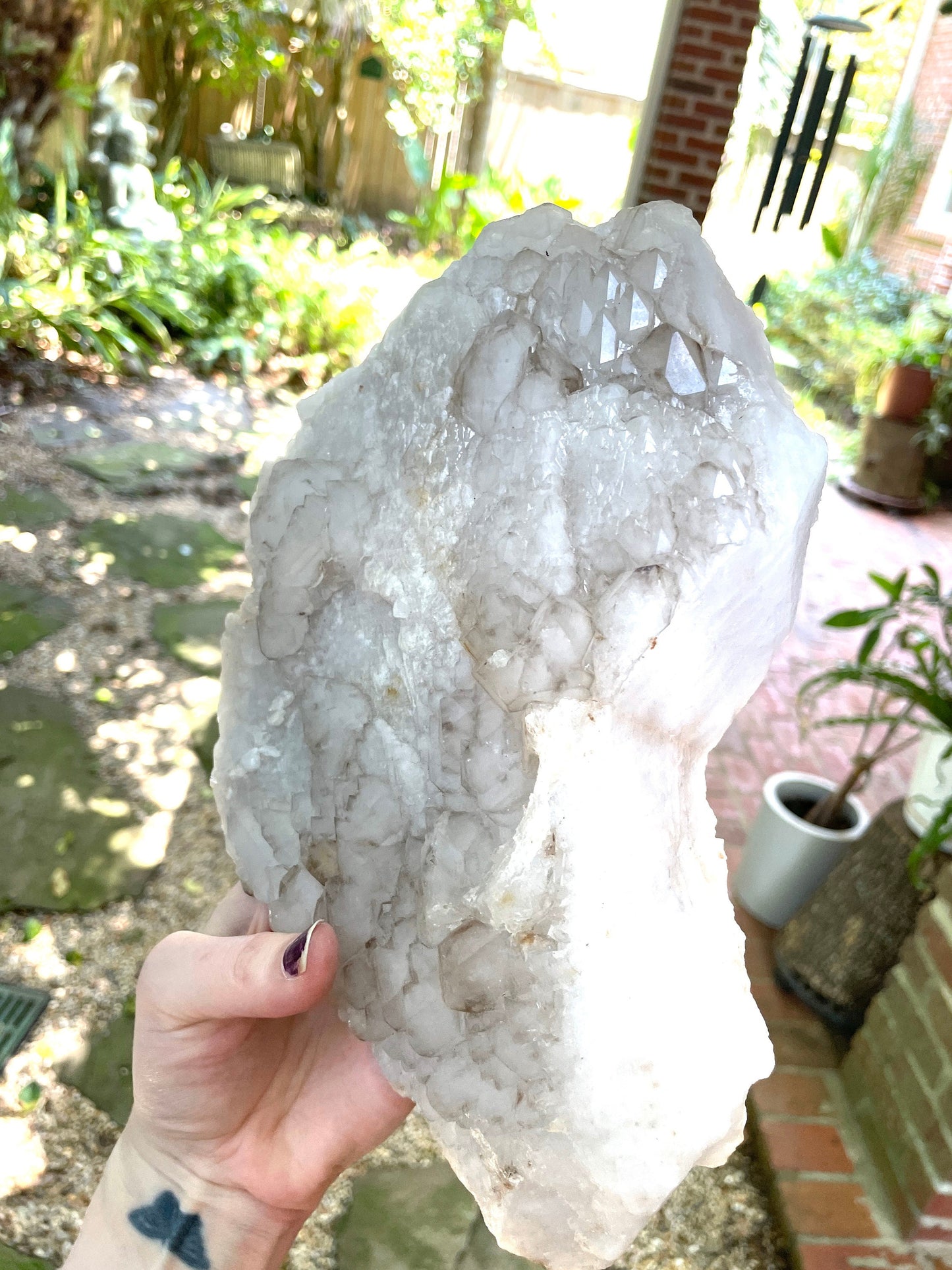 Pale Smokey Elesital Quartz Specimen from Minas Gerais Brazil, 2548g  5lbs 11oz Mineral Crystal