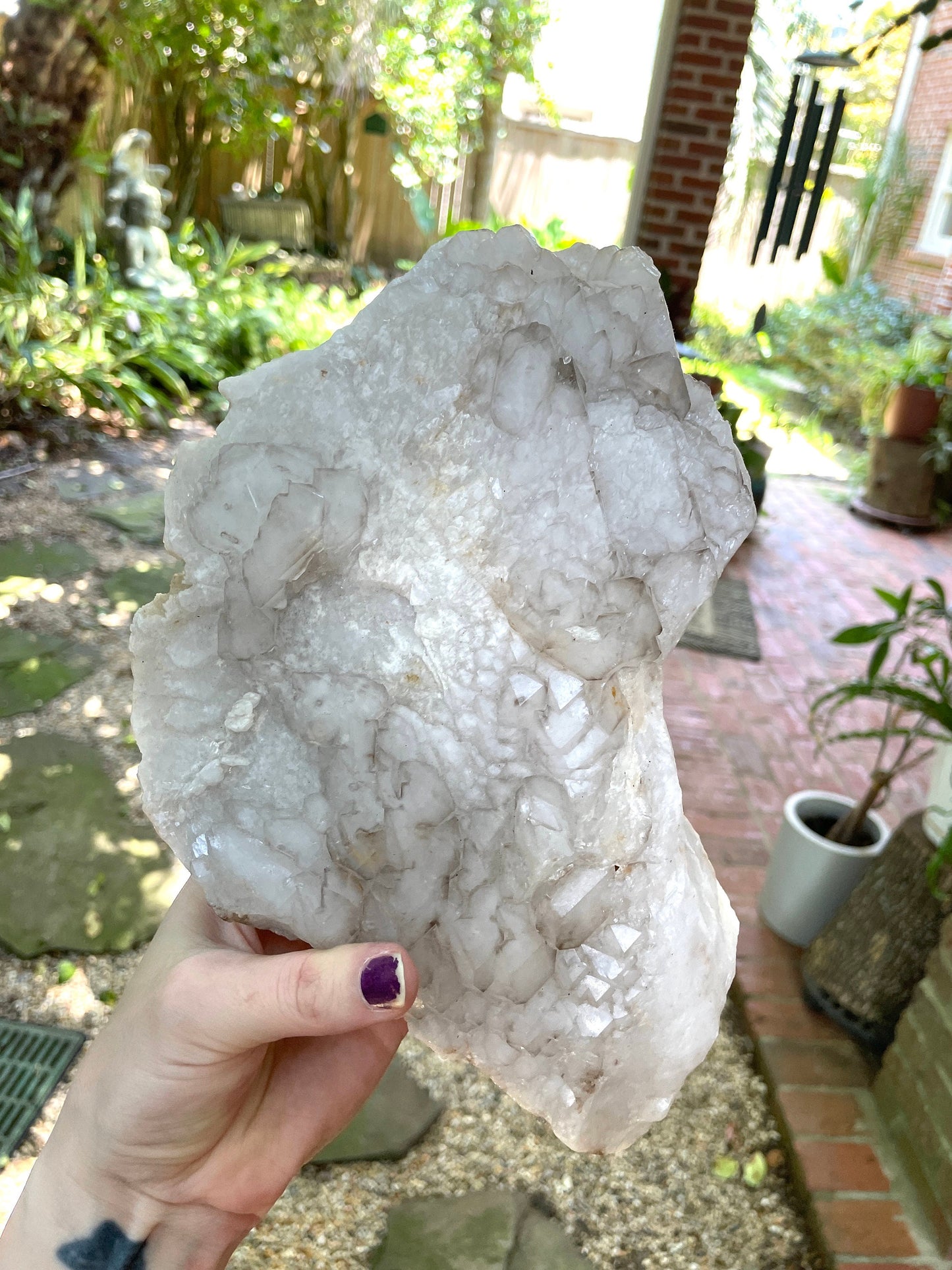 Pale Smokey Elesital Quartz Specimen from Minas Gerais Brazil, 2548g  5lbs 11oz Mineral Crystal