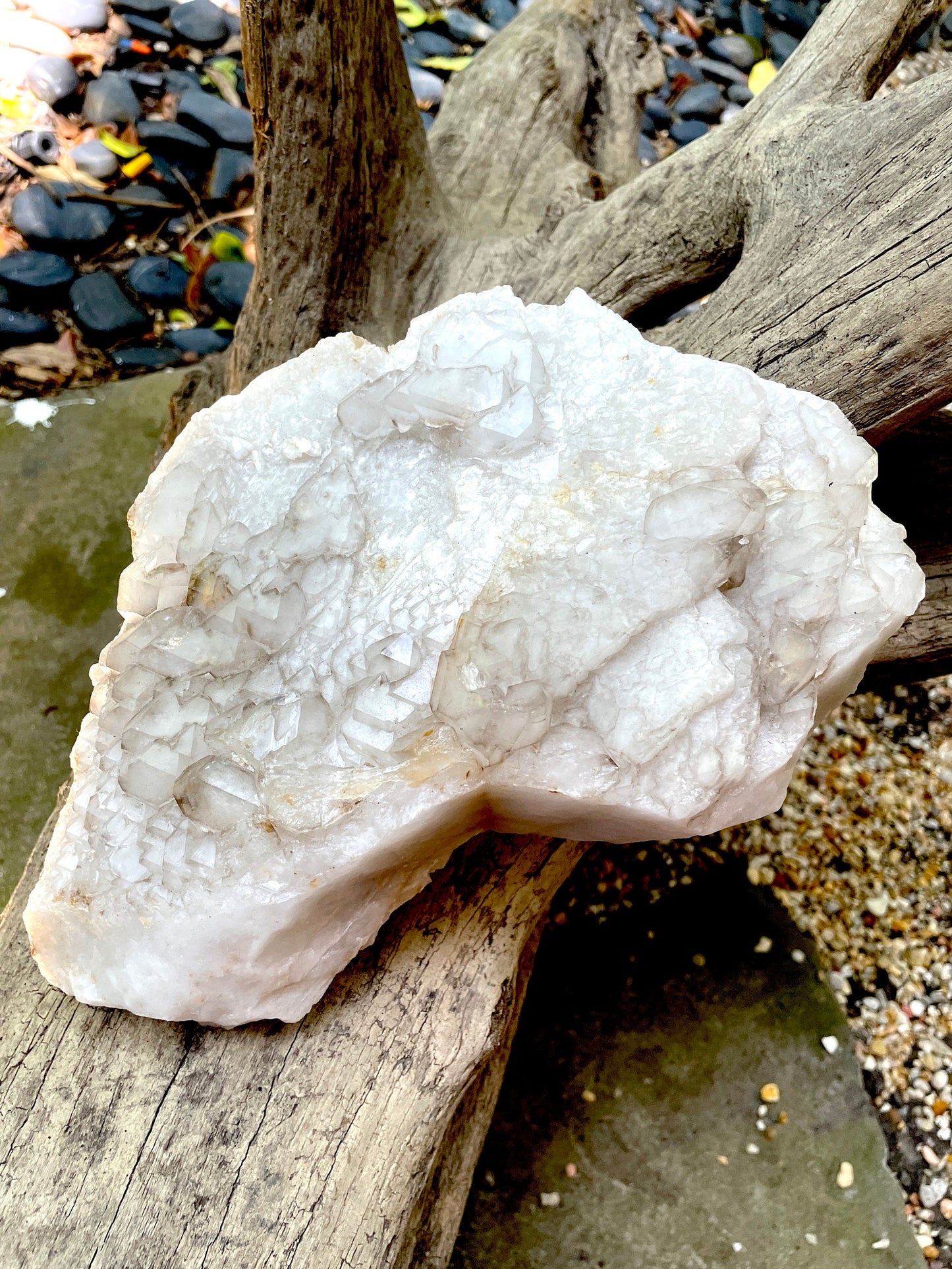 Pale Smokey Elesital Quartz Specimen from Minas Gerais Brazil, 2548g  5lbs 11oz Mineral Crystal