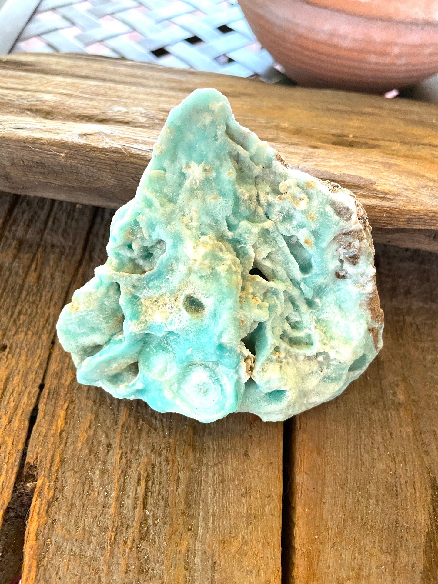 Raw Blue Aragonite Specimen From Afghanistan 250g Crystal Mineral