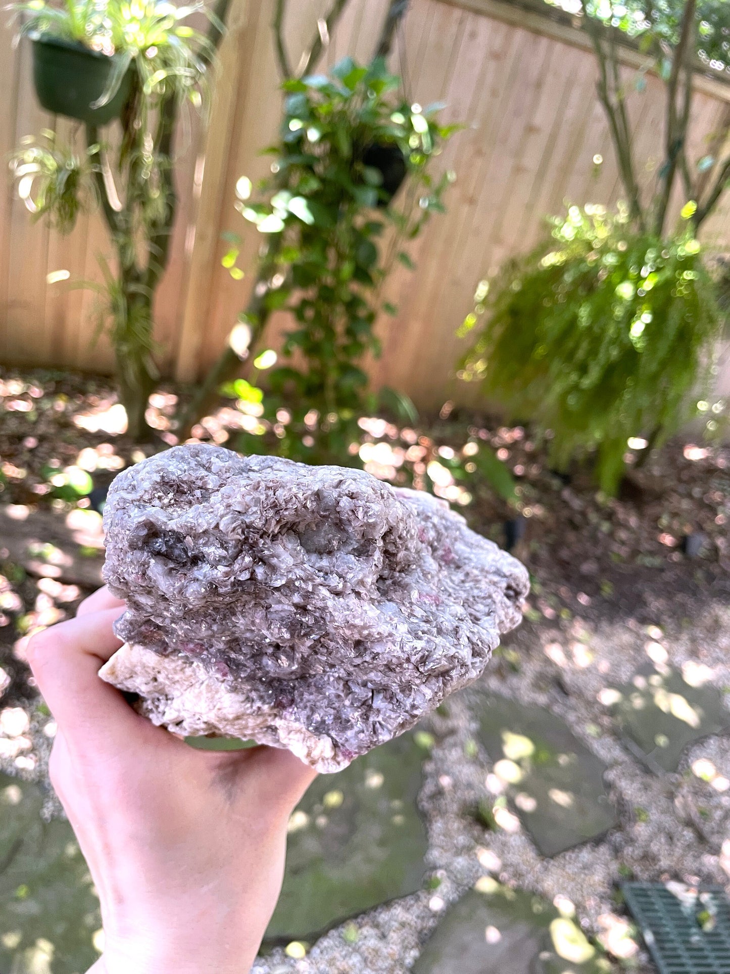 Beautiful Lepidolite with Quartz, Feldspar and Rubellite Tourmaline Specimen 2094g From Minas Gerais Brazil