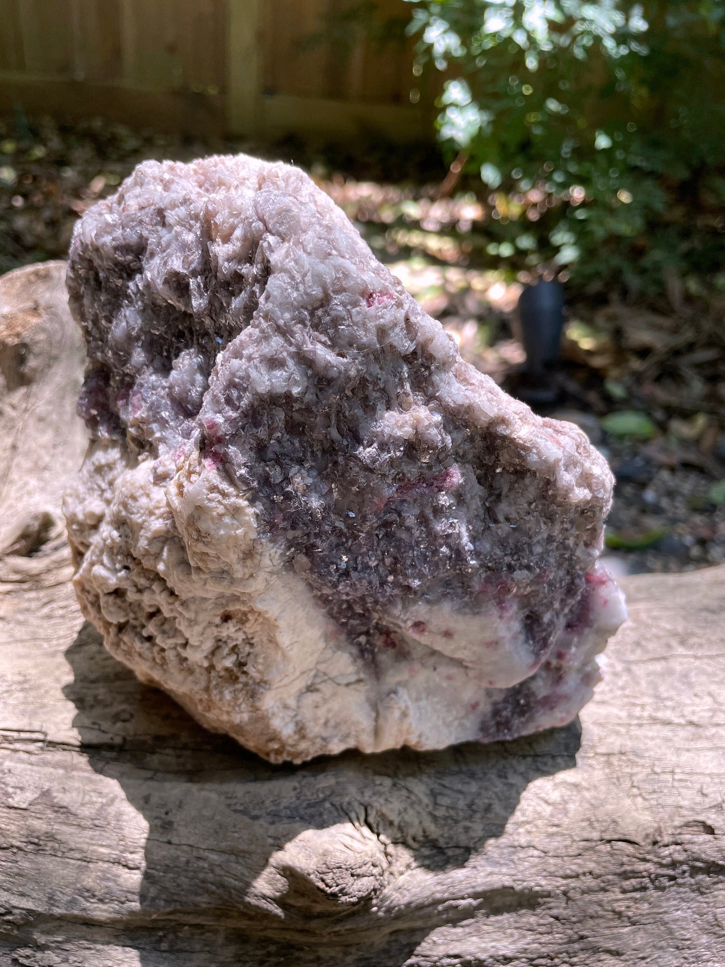 Beautiful Lepidolite with Quartz, Feldspar and Rubellite Tourmaline Specimen 2094g From Minas Gerais Brazil