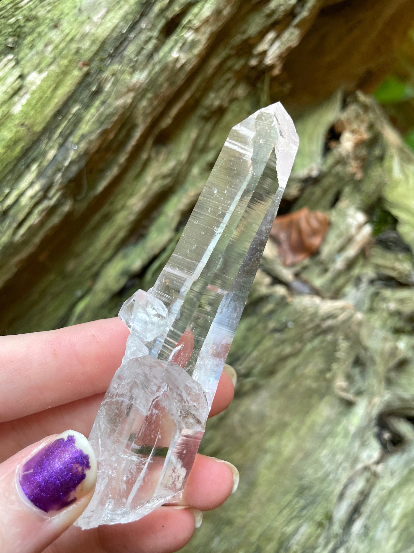 Stunning Columbian Lemurian Optical Quartz Point Specimen 62.7g Mineral Crystal