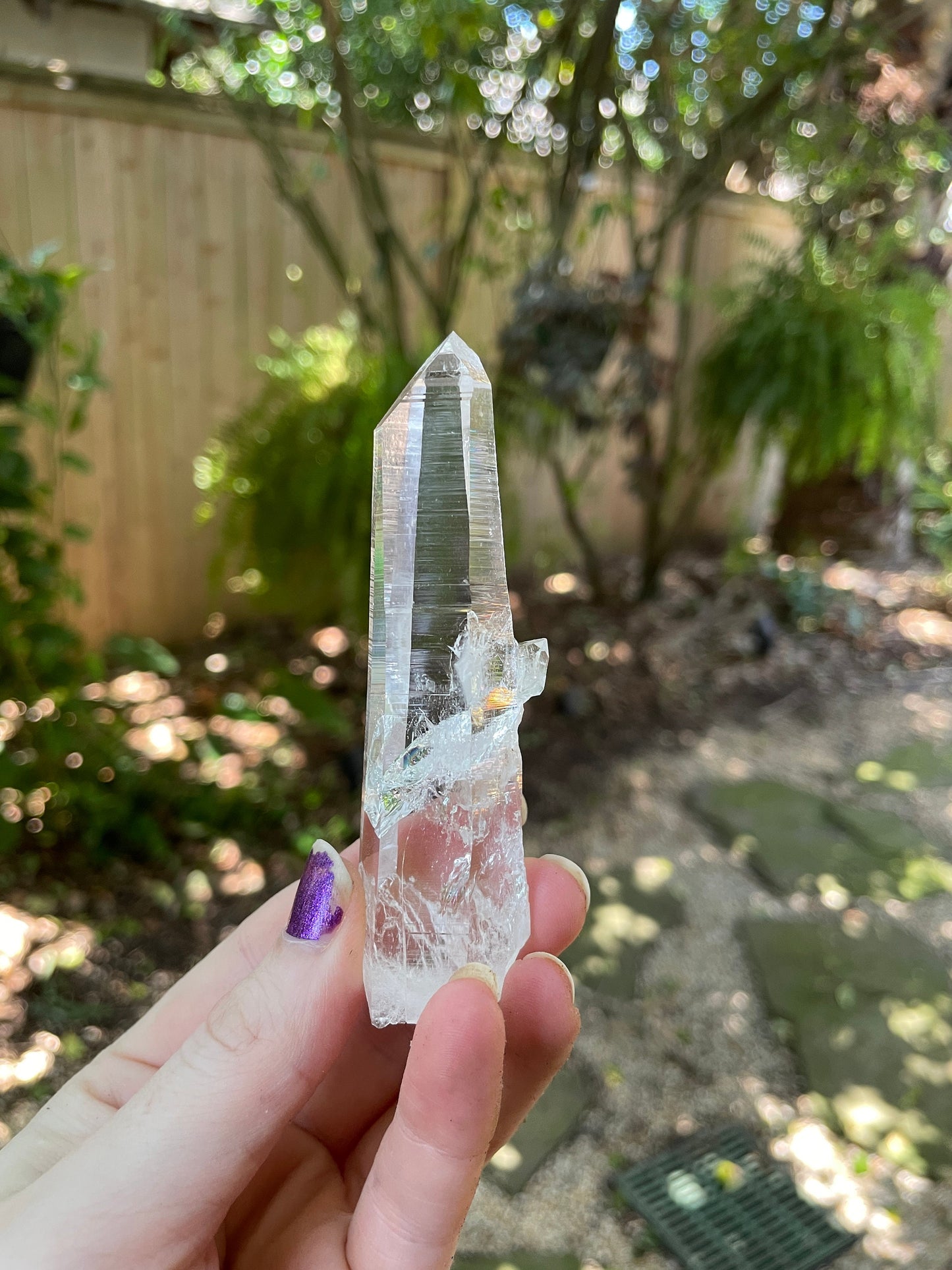 Stunning Columbian Lemurian Optical Quartz Point Specimen 62.7g Mineral Crystal